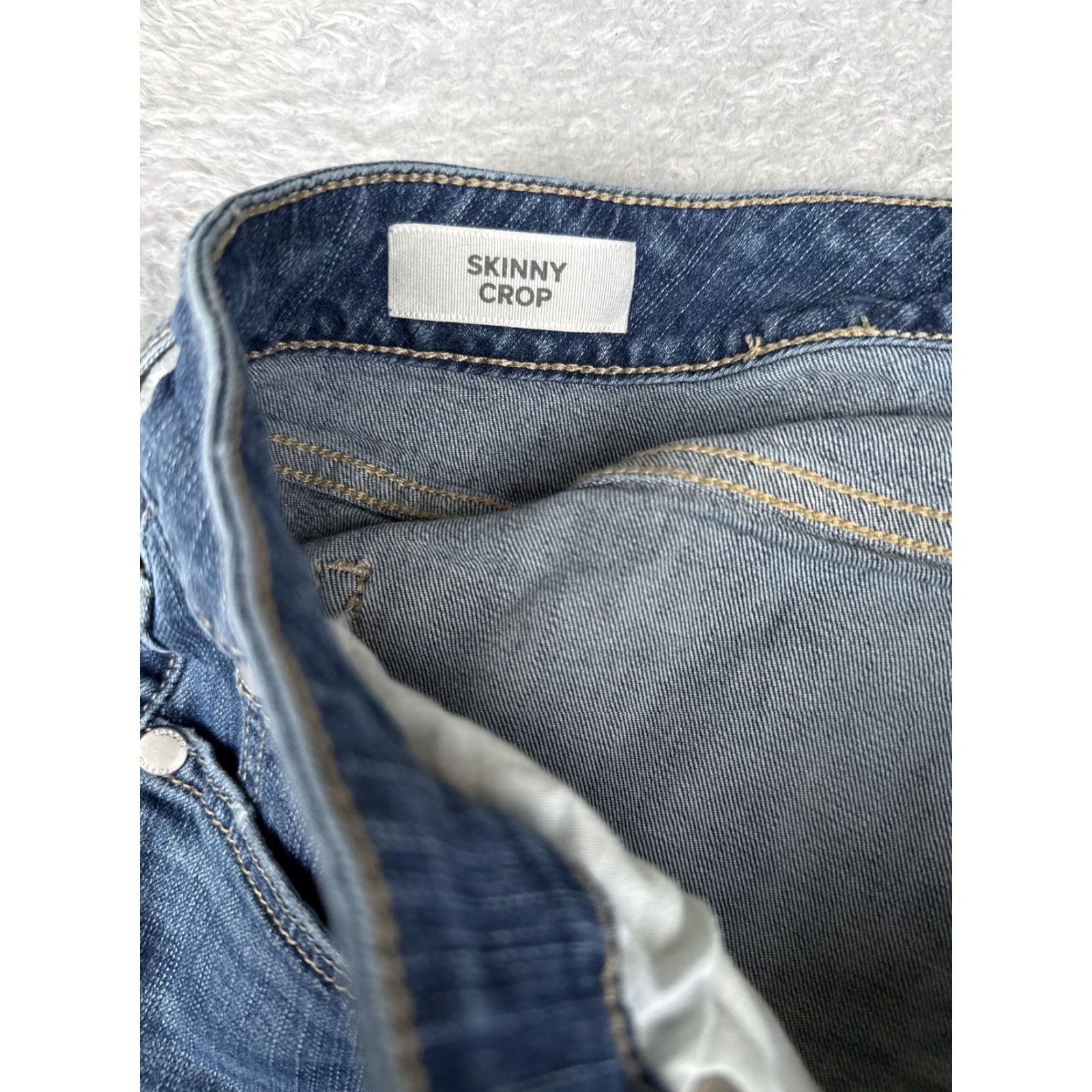 Torrid Torrid Jeans Womens 18 Plus Skinny Crop Blue Medium Wash 38x22 Denim Stretch 5-Pocket City Size 40" / US 18 - 7 Thumbnail
