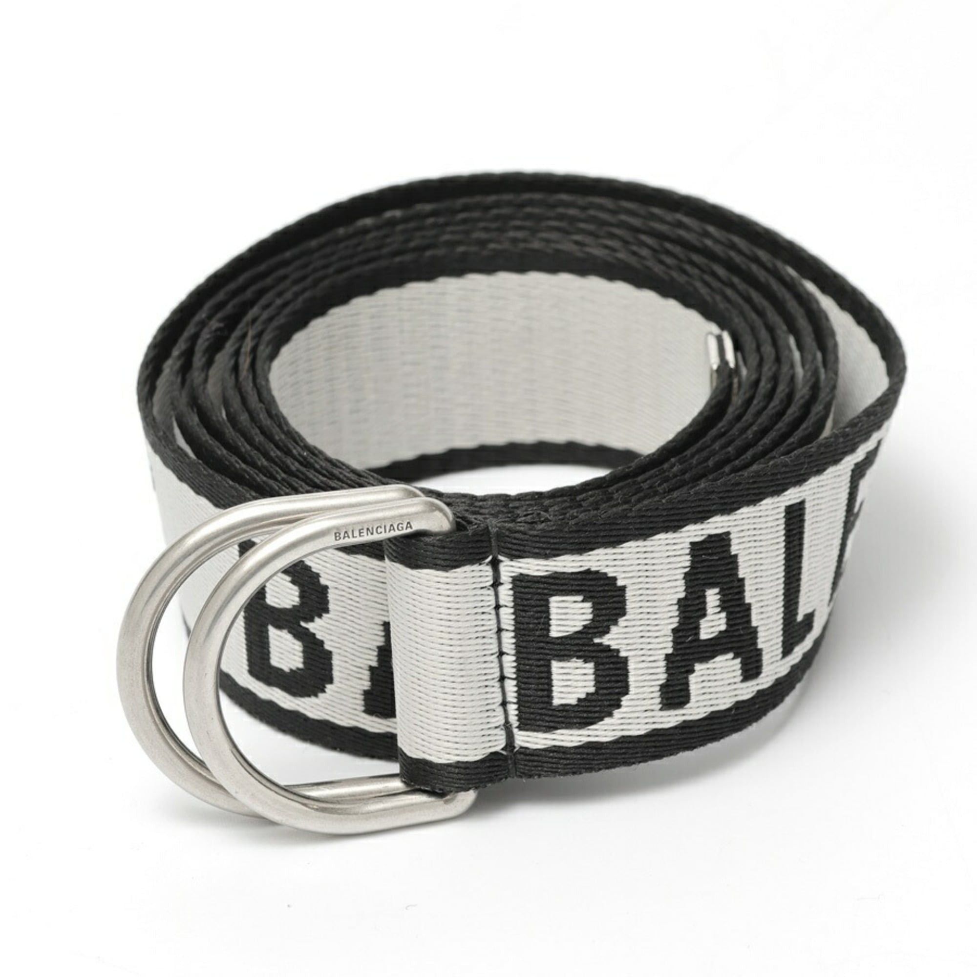 Balenciaga Balenciaga D-ring belt, polyester, light gray/black Size ONE SIZE - 1 Thumbnail
