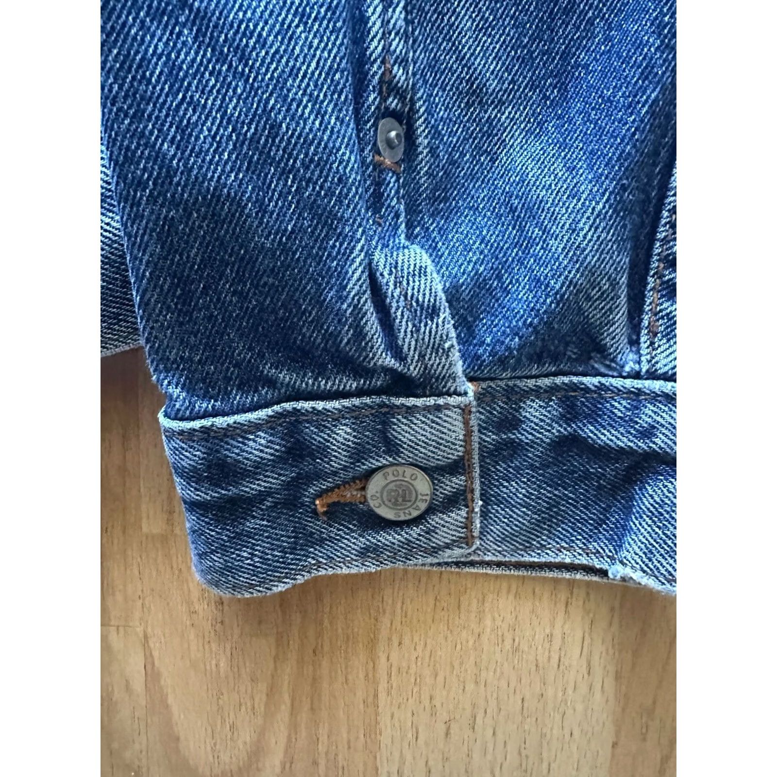 Polo Ralph Lauren VINTAGE Polo Jeans Co Ralph Lauren Men Jacket Denim Size L Blue Bomber 90s Classic Trucker Denim Jacket Size US L / EU 52-54 / 3 - 7 Thumbnail