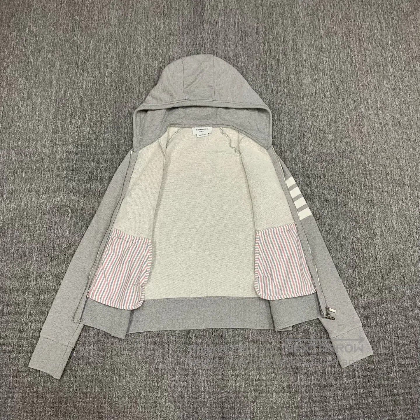 Thom Browne thom browne gray stripe zip. Size US M / EU 48-50 / 2 - 8 Thumbnail