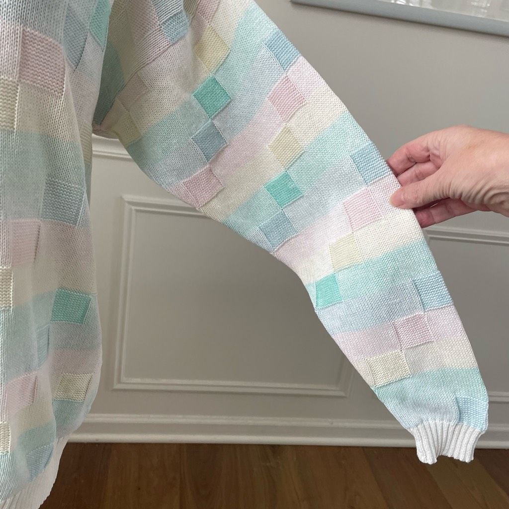 Vintage Vintage 80s Magnet Pastel Pink Yellow Blue Green Oversized S Size S / US 4 / IT 40 - 4 Thumbnail