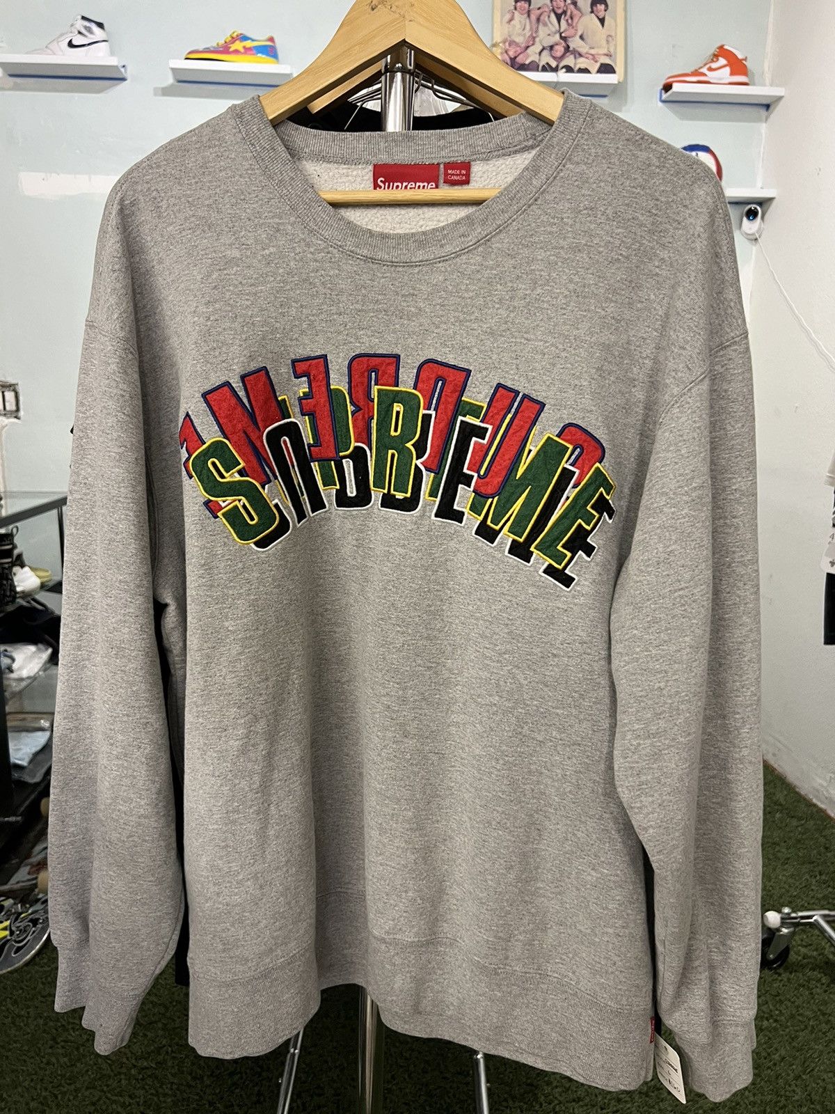 Supreme stacked crewneck online