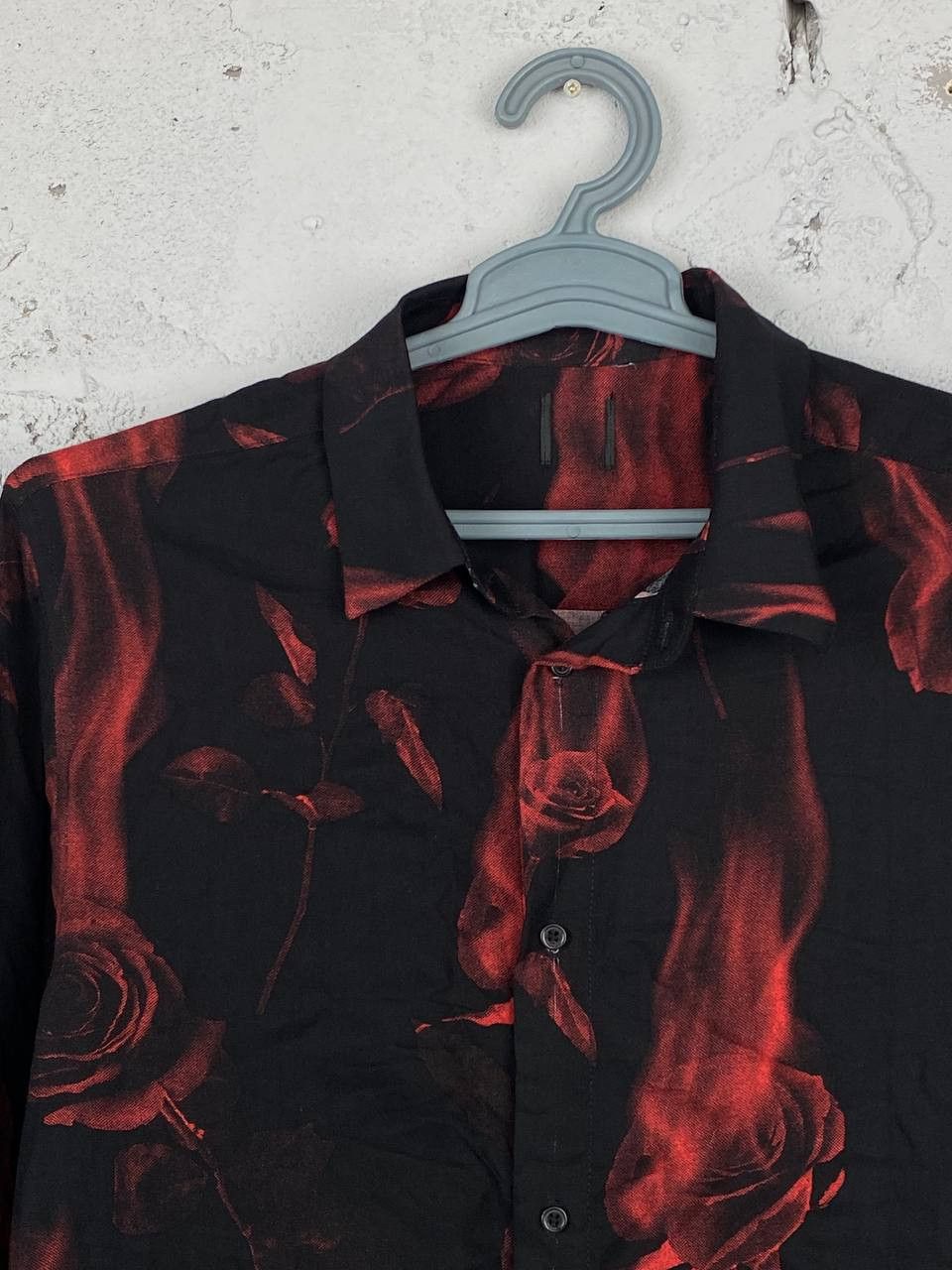Other Haider Ackerman Style Flaming Roses Black Shirt Japan Size US M / EU 48-50 / 2 - 5 Thumbnail