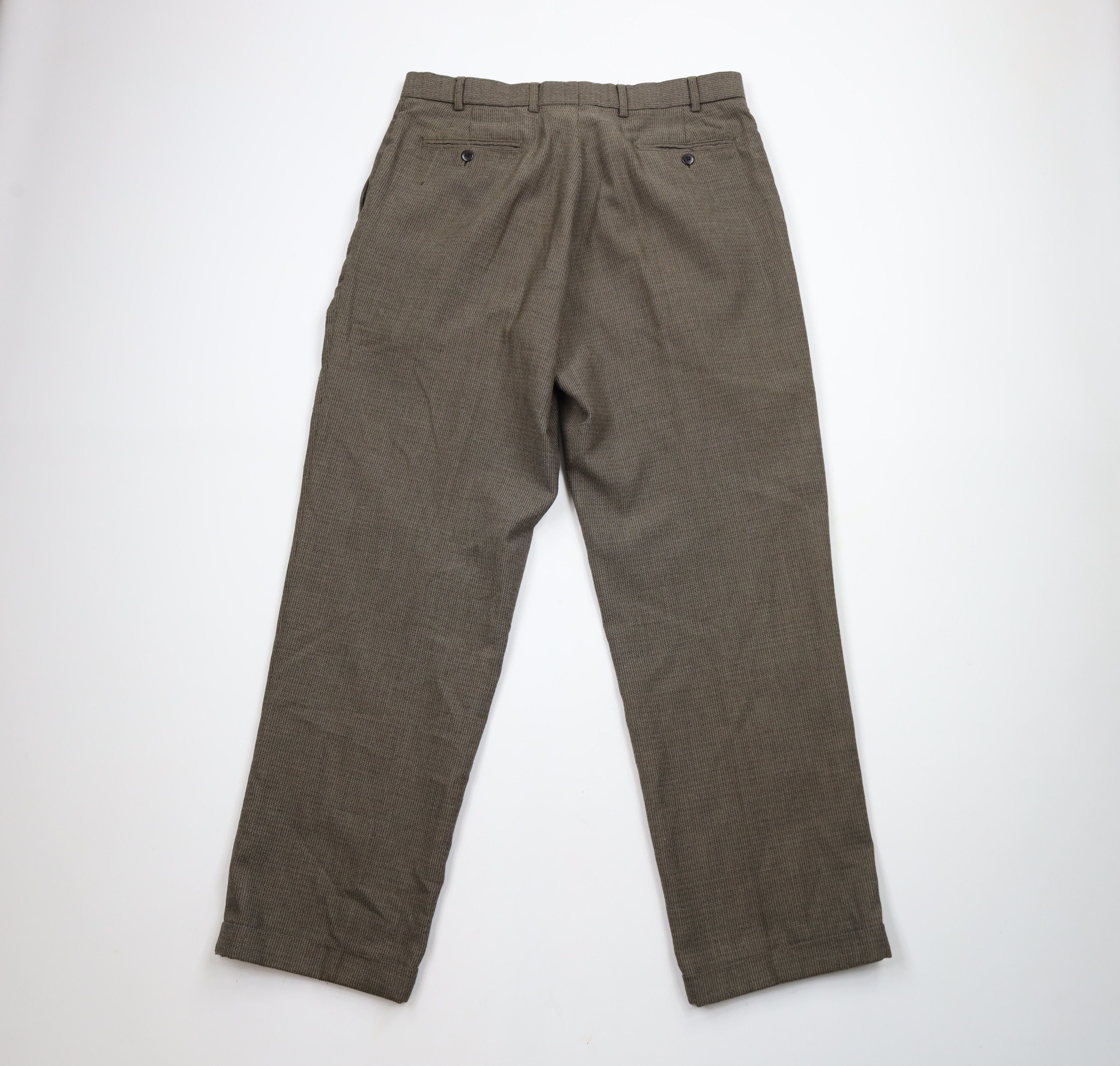 Vintage Vintage 90s Streetwear Cuffed Wide Leg Chino Pants Brown Size US 34 / EU 50 - 8 Thumbnail