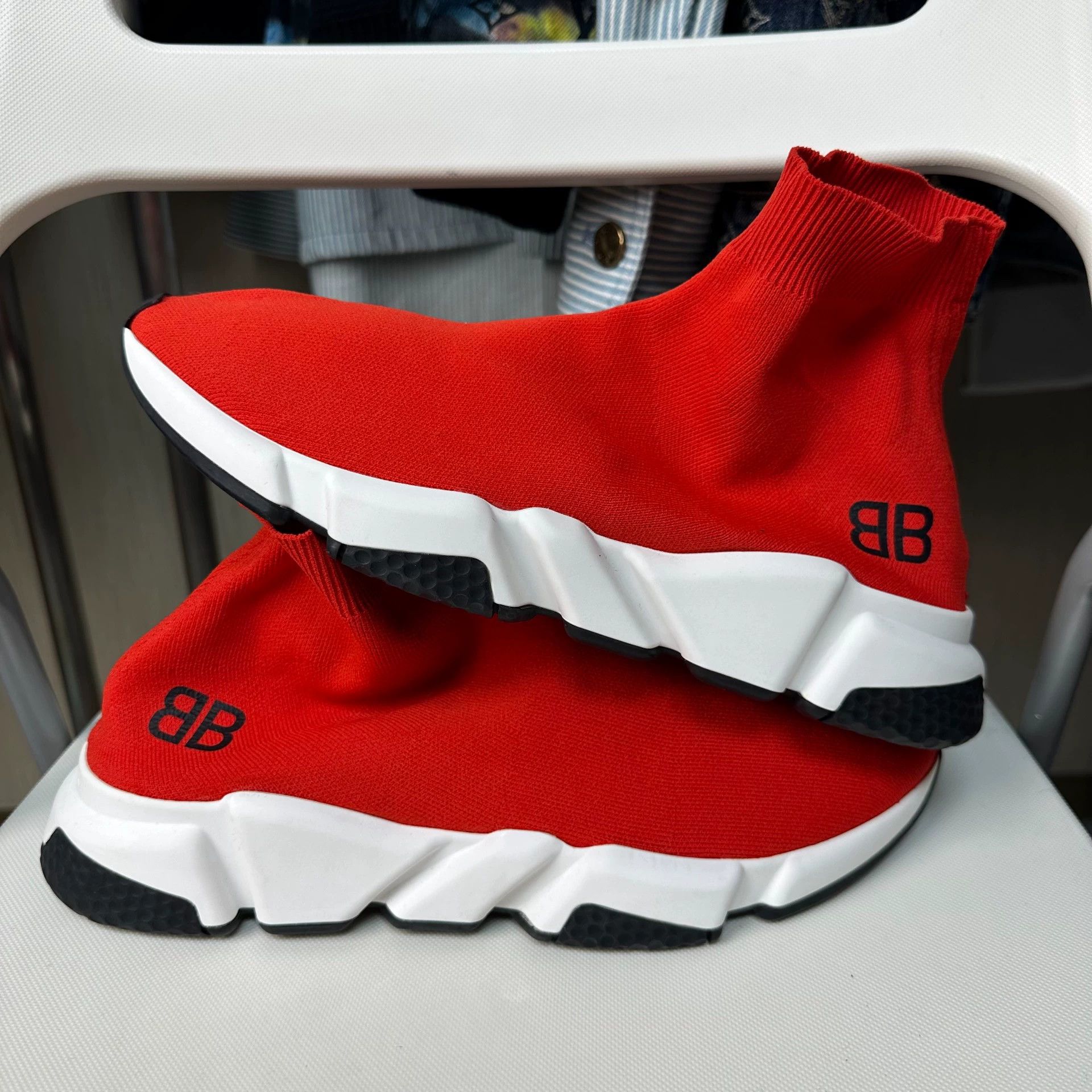Balenciaga Balenciaga Speed Trainer Bright Red 45 Size US 10 / EU 43 - 7 Thumbnail