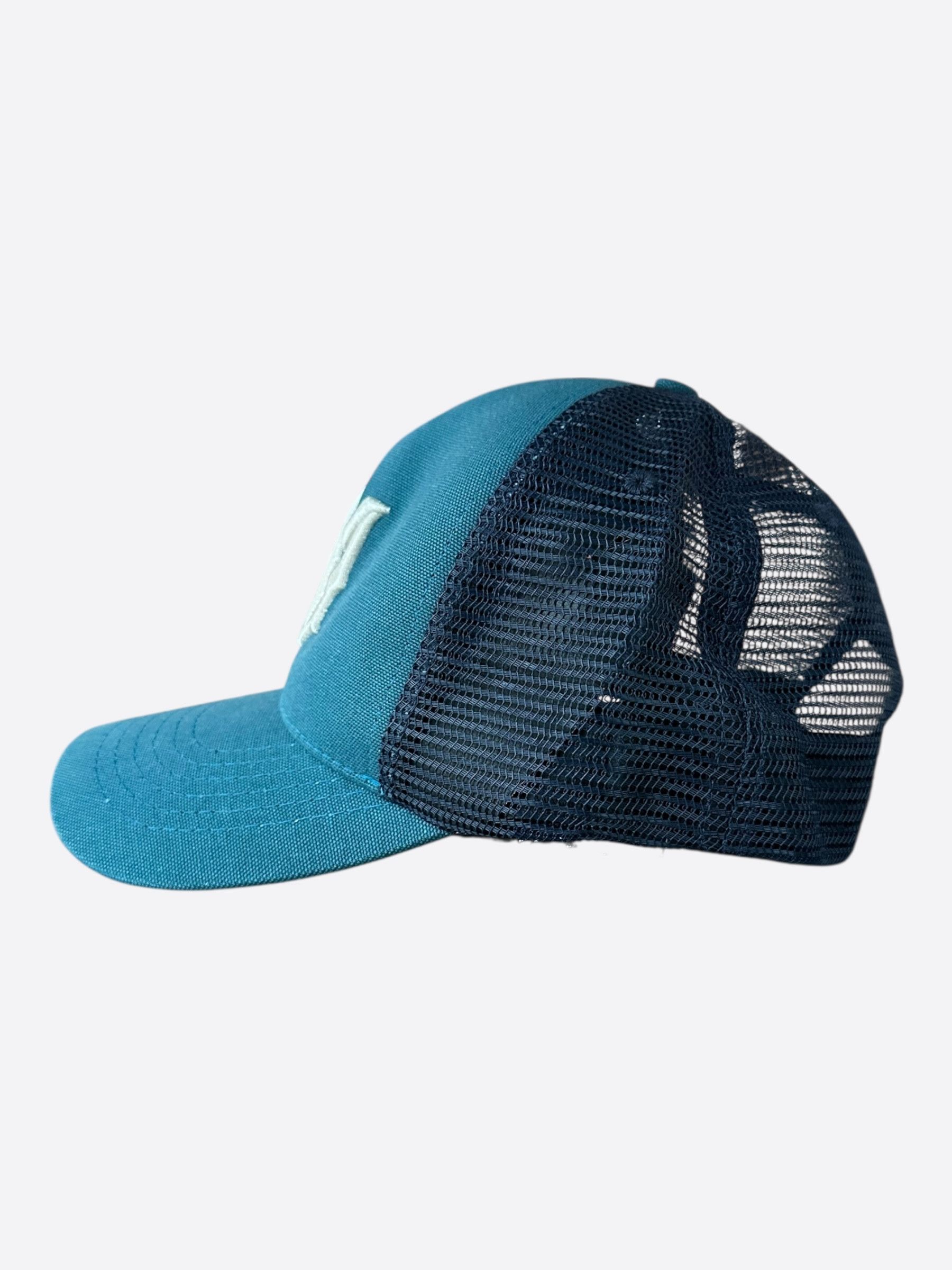 Amiri Amiri Blue & White MA Logo Trucker Hat Size ONE SIZE - 4 Thumbnail