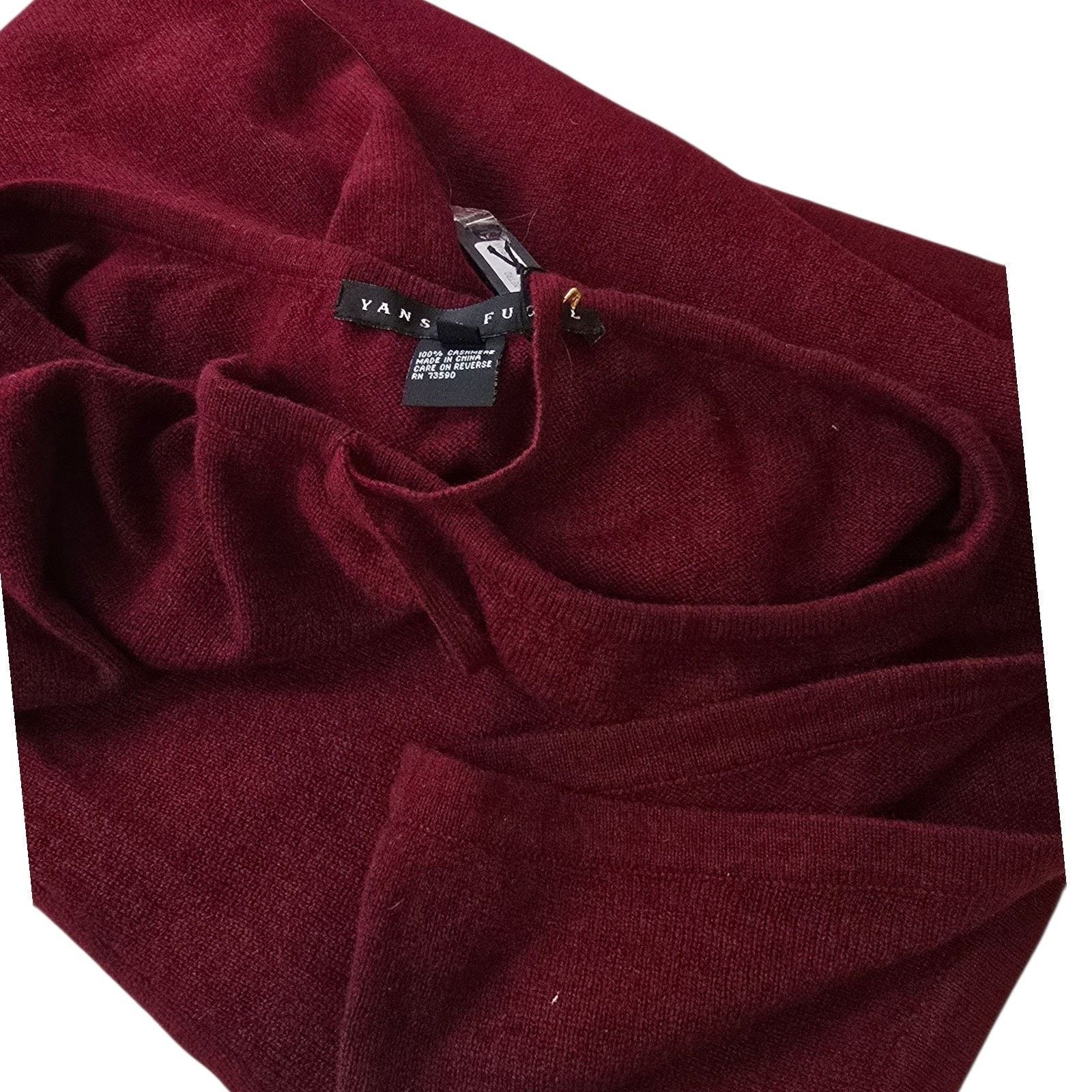 Other Yansi Fugel 100% Cashmere Maxi Skirt Burgundy Wine Size XL Size 40" / US 18 - 5 Thumbnail