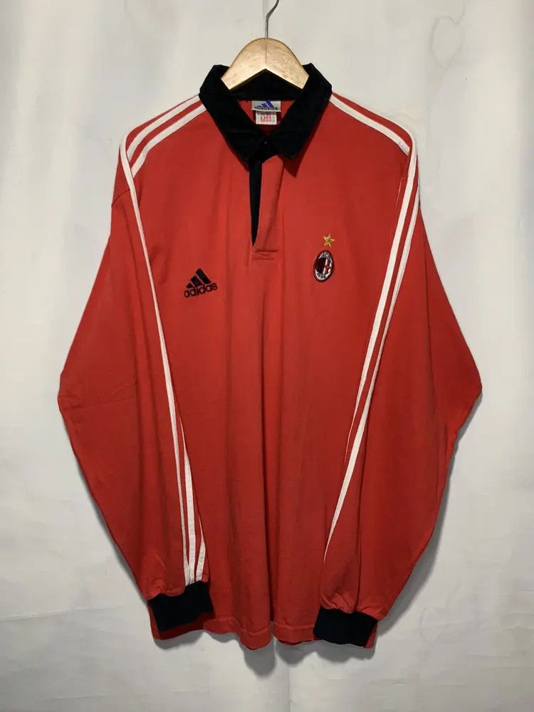 Adidas 00s Adidas Ac Milan polo shir⁴ Size US XL / EU 56 / 4 - 9 Thumbnail