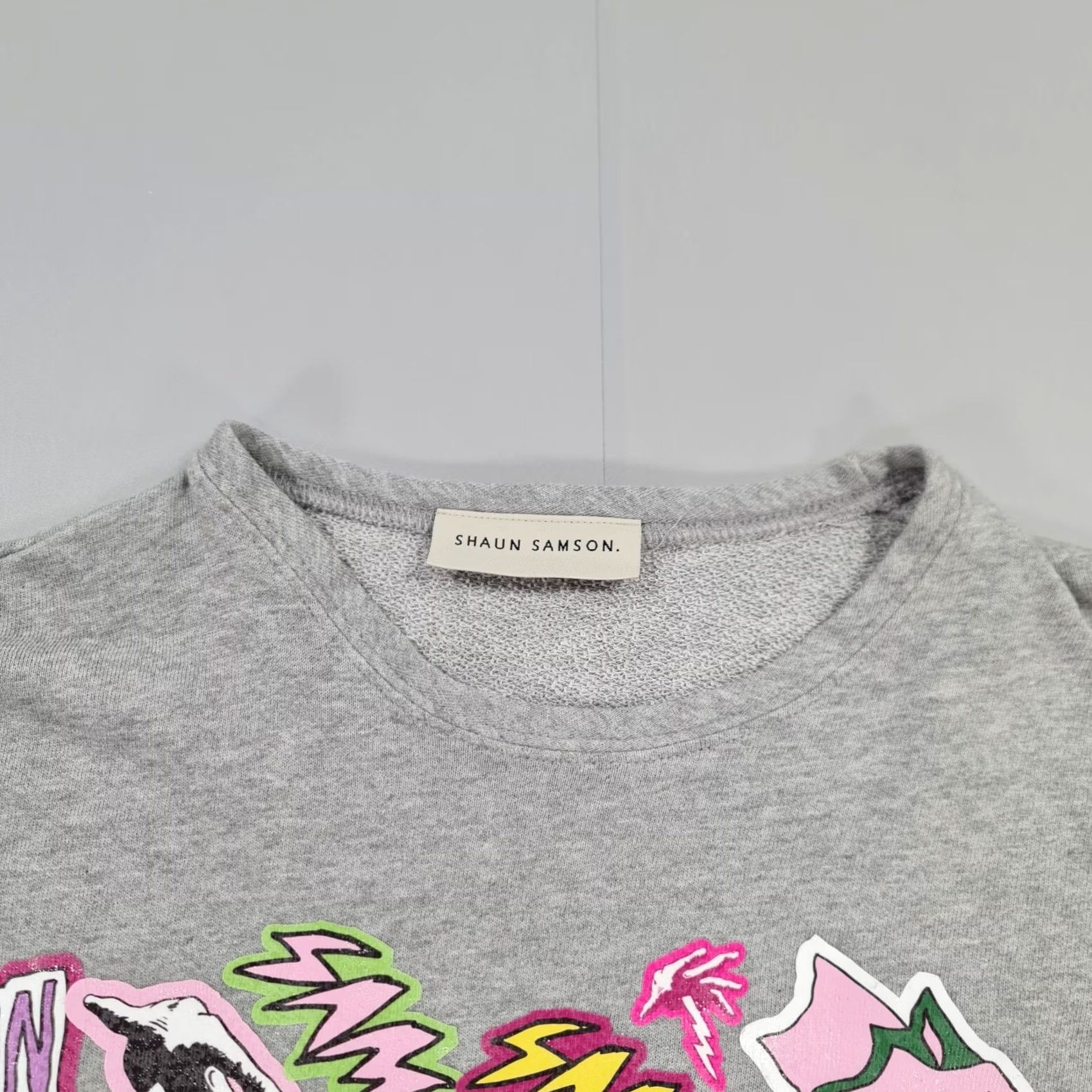 Vintage Shaun Samson Mens T Shirt Grey Large Cotton Tee Short Sleeves Crew Neck Logo Short Sleeve Shirt Mens L Grey City Sports Colourful Vintage No Size US L / EU 52-54 / 3 - 2 Thumbnail