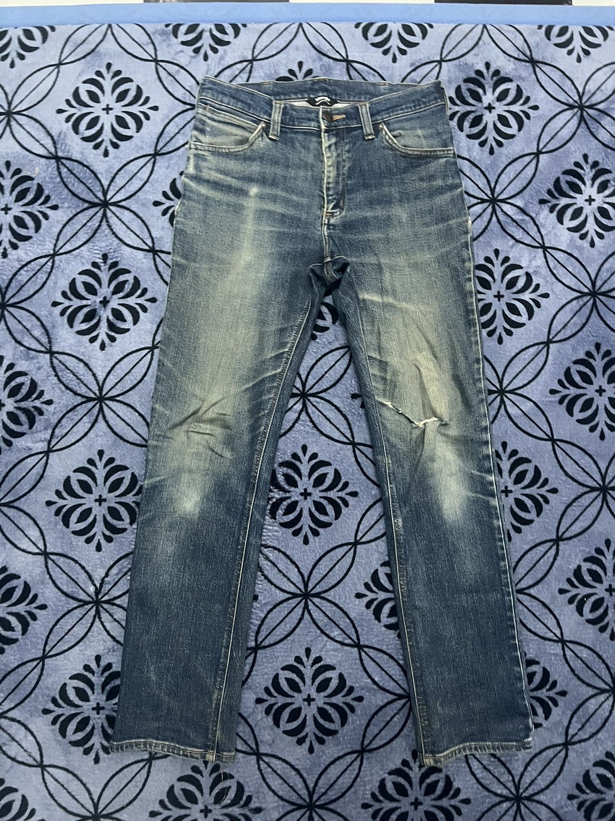 Vintage × Wrangler Wrangler USA - vintage 90’s distressed Size US 29 - 2 Thumbnail