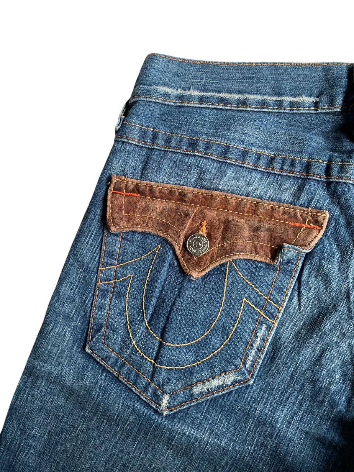 Japanese Brand FLARE 💥 TRUE RELIGION MADE IN USA PUNK STYLE DENIM JEANS Size US 34 / EU 50 - 11 Thumbnail