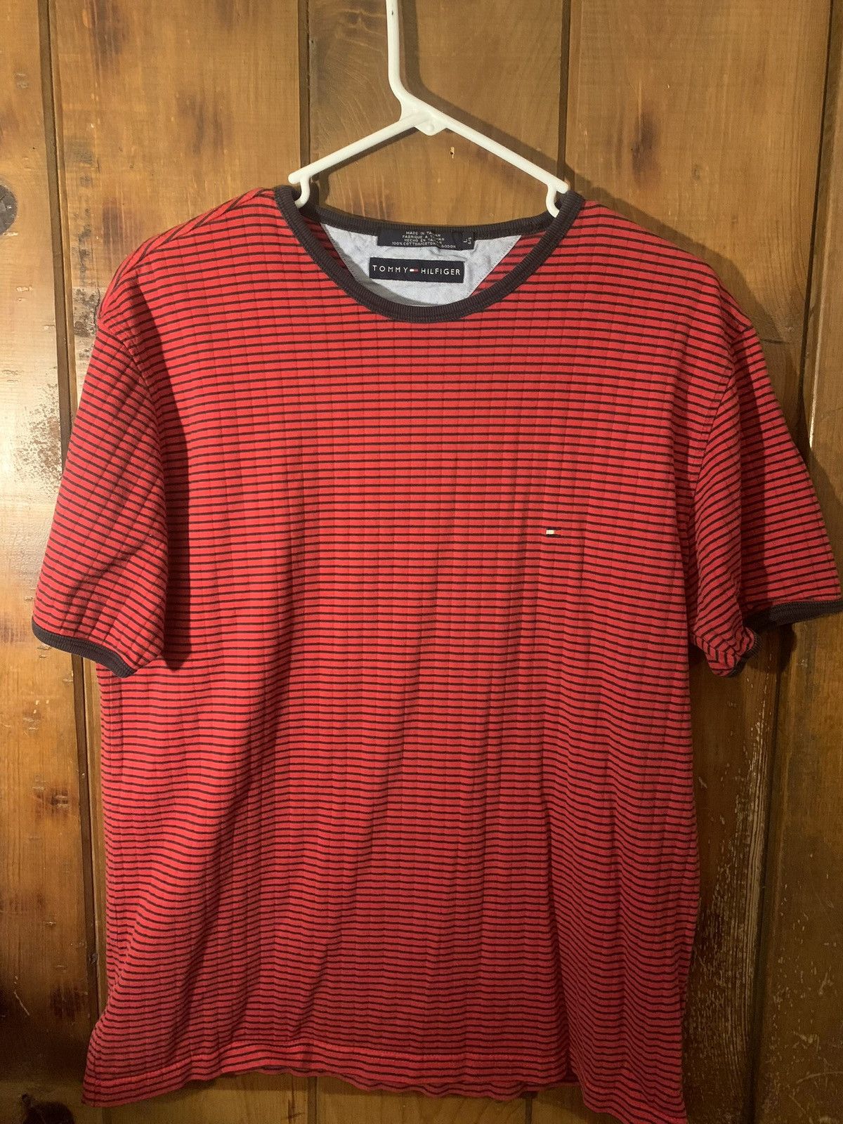 Tommy Hilfiger Tommy Hilfiger thick red and red striped t-shirt Size US L / EU 52-54 / 3 - 1 Thumbnail