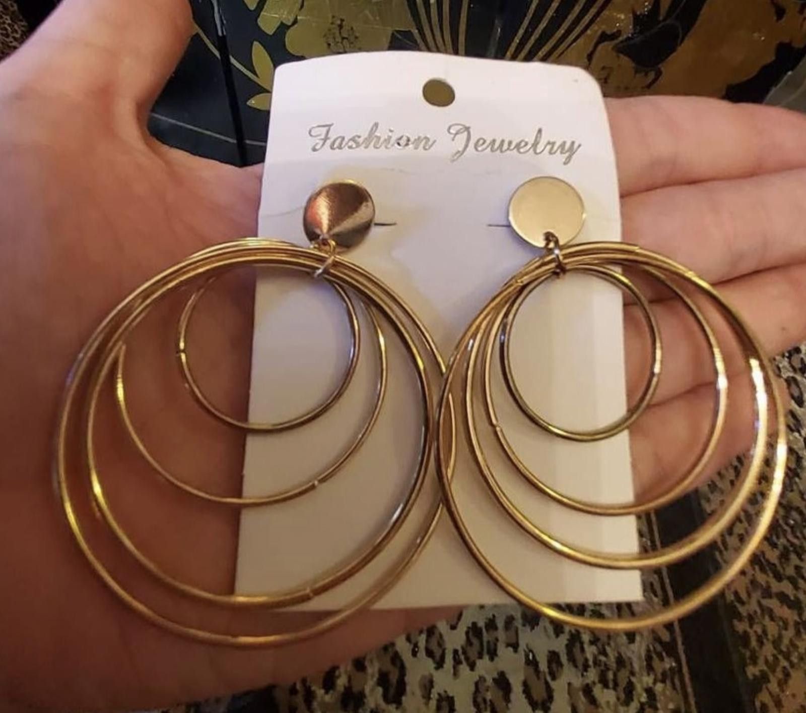 Designer D 20 2X Heel Leopard Top & Hoop Earrings Size XXL / US 16-18 / IT 52-54 - 3 Thumbnail