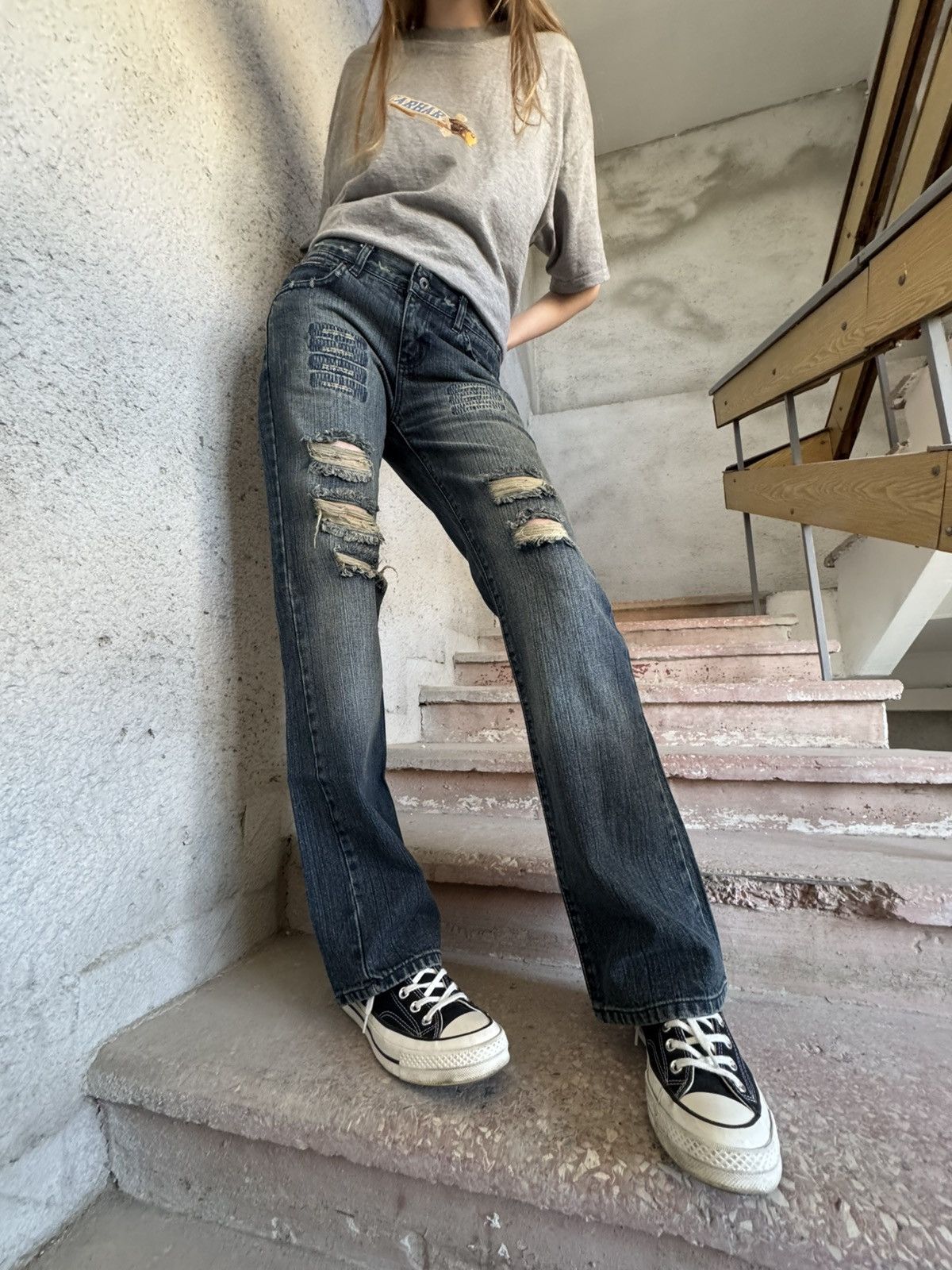 Dolce & Gabbana Vintage Dolce&Gabbana Distressed Jeans Flared Size 30" / US 8 / IT 44 - 16 Thumbnail