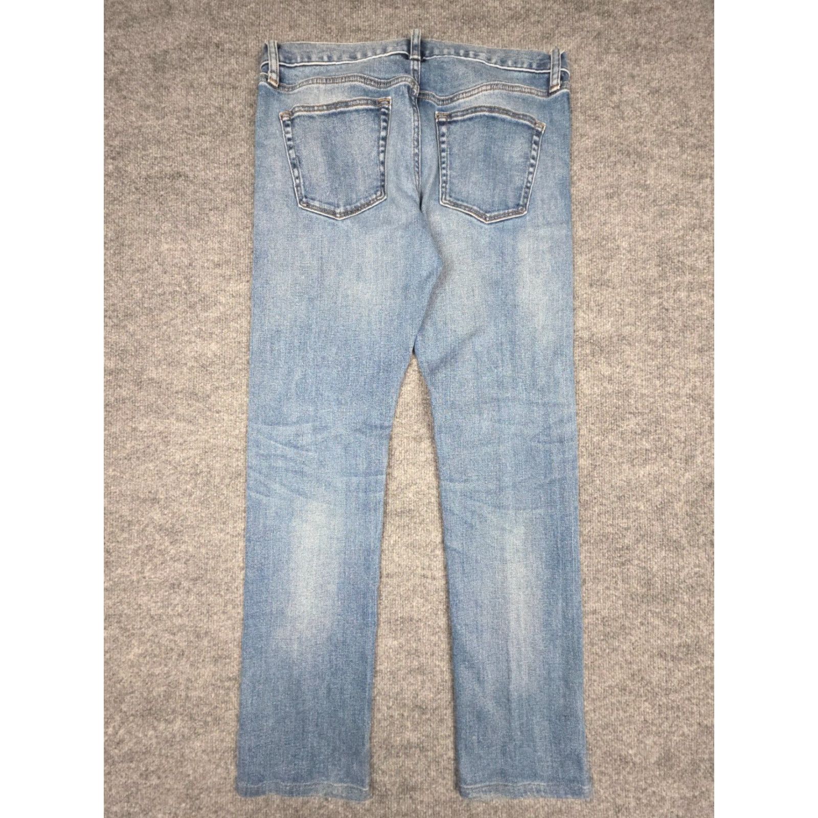 Uniqlo Uniqlo Jeans Men's 32x32 Blue Denim Slim-Straight Kaihara 5-Pocket Regular Rise Mid Vintage No Size US 32 / EU 48 - 2 Thumbnail