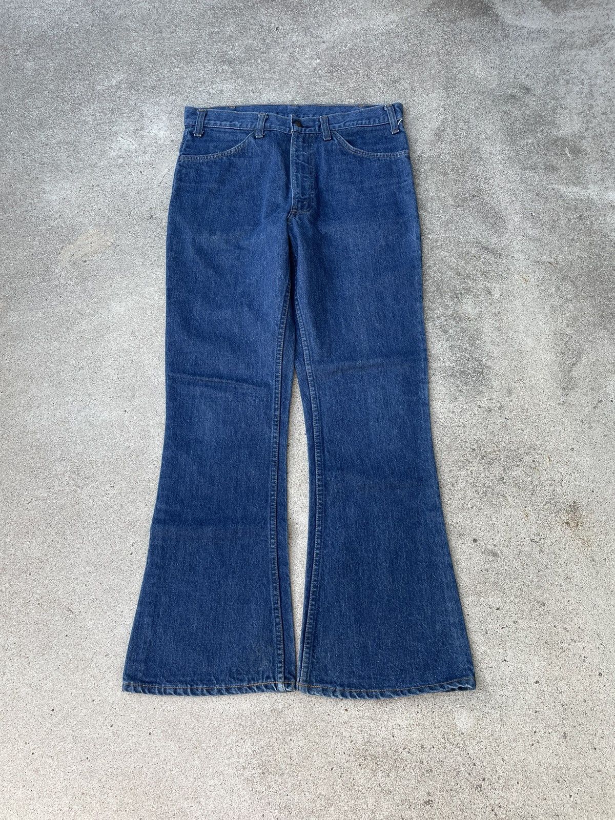 image of Levis x Vintage VTG 70’S Levi’S 646 Orange Tab Bellbottom Denim Jeans 33X30 in Blue, Men's