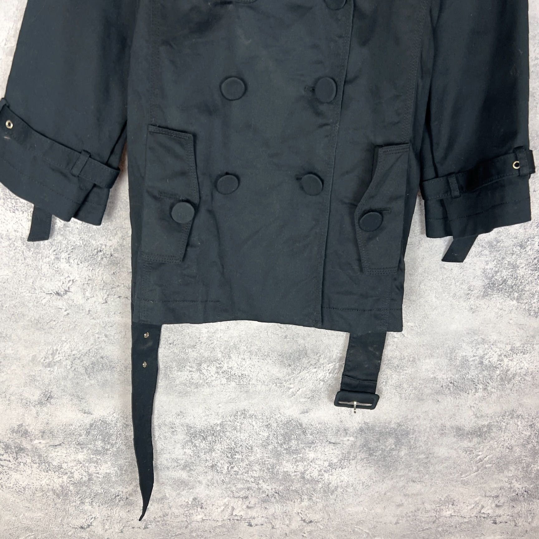 Marimekko Marimekko Jacket Trench Black Cotton Womens XS Size XS / US 0-2 / IT 36-38 - 3 Thumbnail
