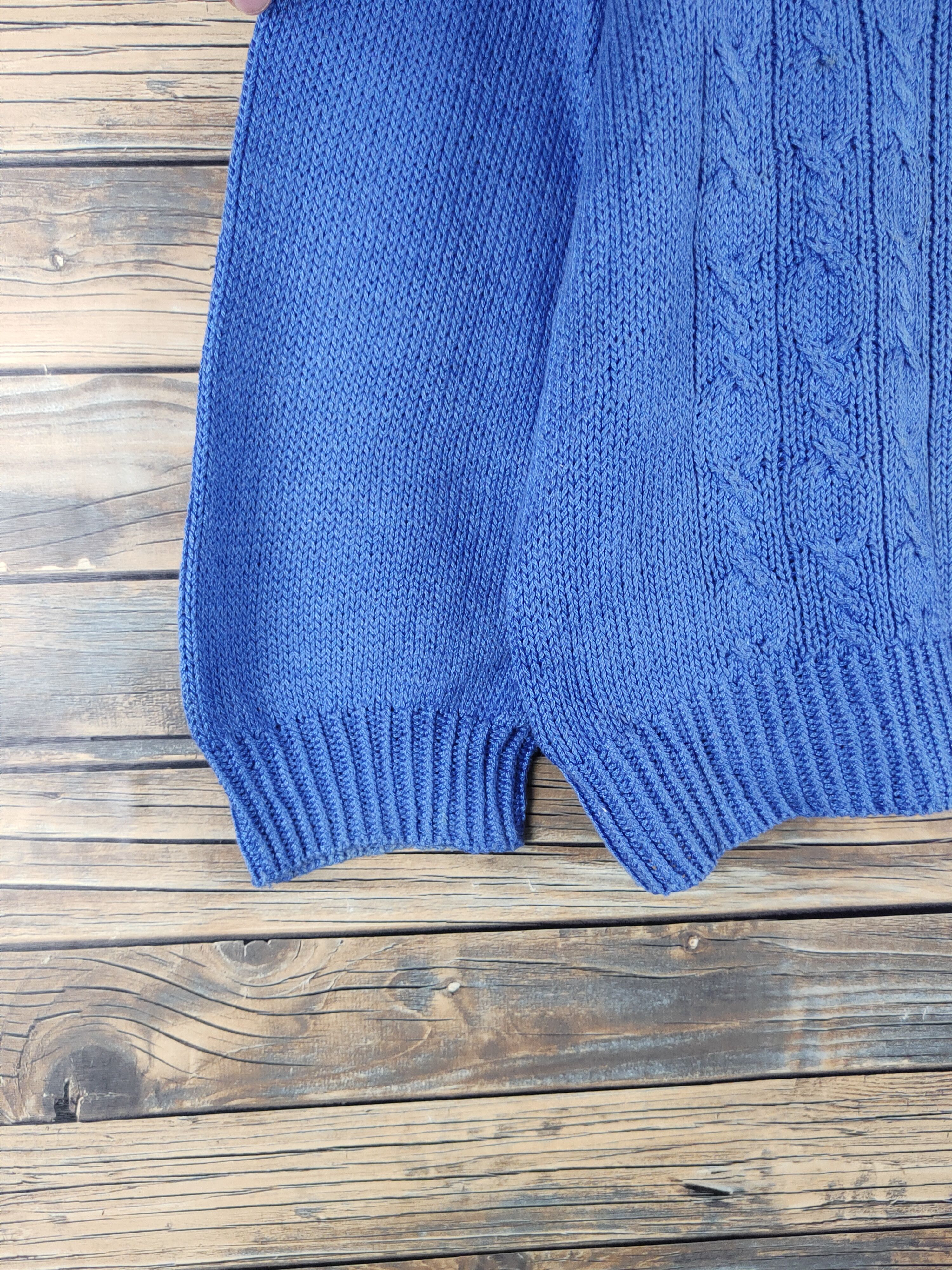 Japanese Brand × Vintage Japanese Brand Blue Knitwear Sweatshirts #W1472 Size L / US 10 / IT 46 - 5 Thumbnail