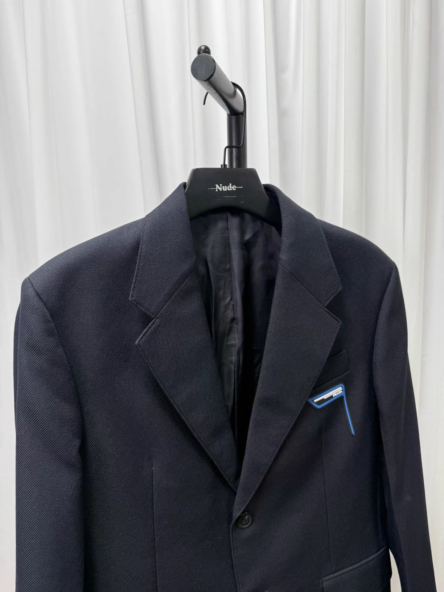 Prada PRADA Geometric Logo Appliqué Wool Suit Size US M / EU 48-50 / 2 - 4 Thumbnail