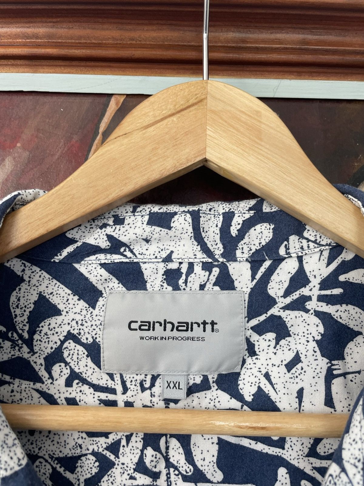 Carhartt Carhartt Viscose Summer Button Up Shirt Tiki Mono Fullprint Size US XXL / EU 58 / 5 - 4 Thumbnail