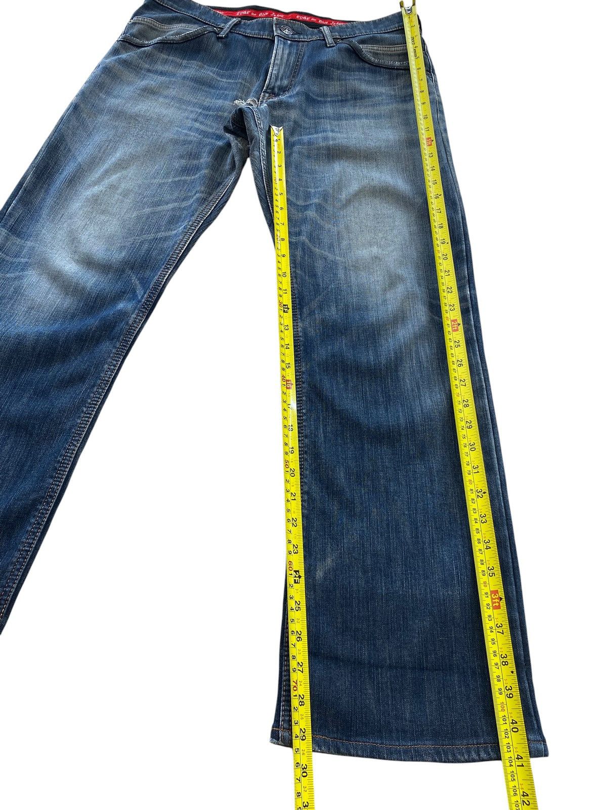 Edwin Edwin Faded Wash Whiskered Straight Leg Jeans Style Size US 36 / EU 52 - 8 Thumbnail