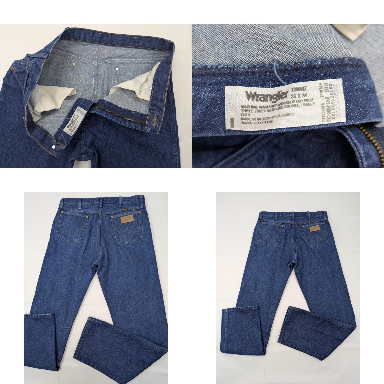 Wrangler Wrangler Jeans Men 34x34 Blue Denim Cowboy Cut Western Wear 13MWZ Size US 34 / EU 50 - 8 Thumbnail