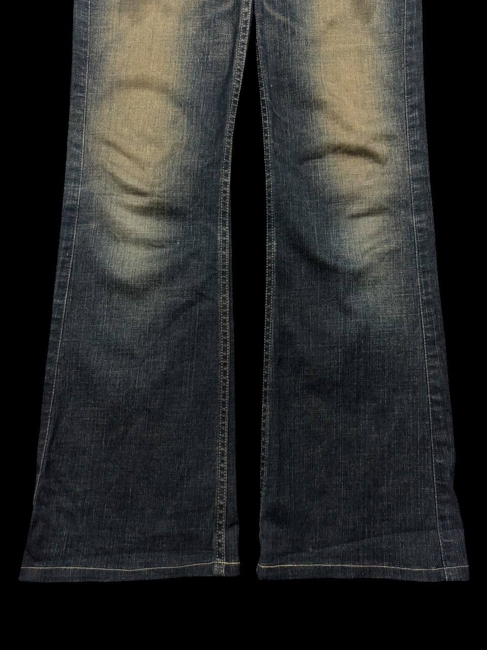 Japanese Brand × Vintage FLARE 90s Something Edwin Insane Rusty Mudwash Dark Jeans Size US 27 - 8 Thumbnail