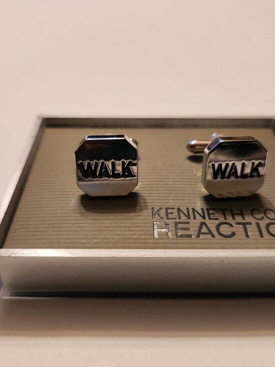 Kenneth Cole Kenneth Cole reaction men's new silver cufflinks Size ONE SIZE - 2 Thumbnail