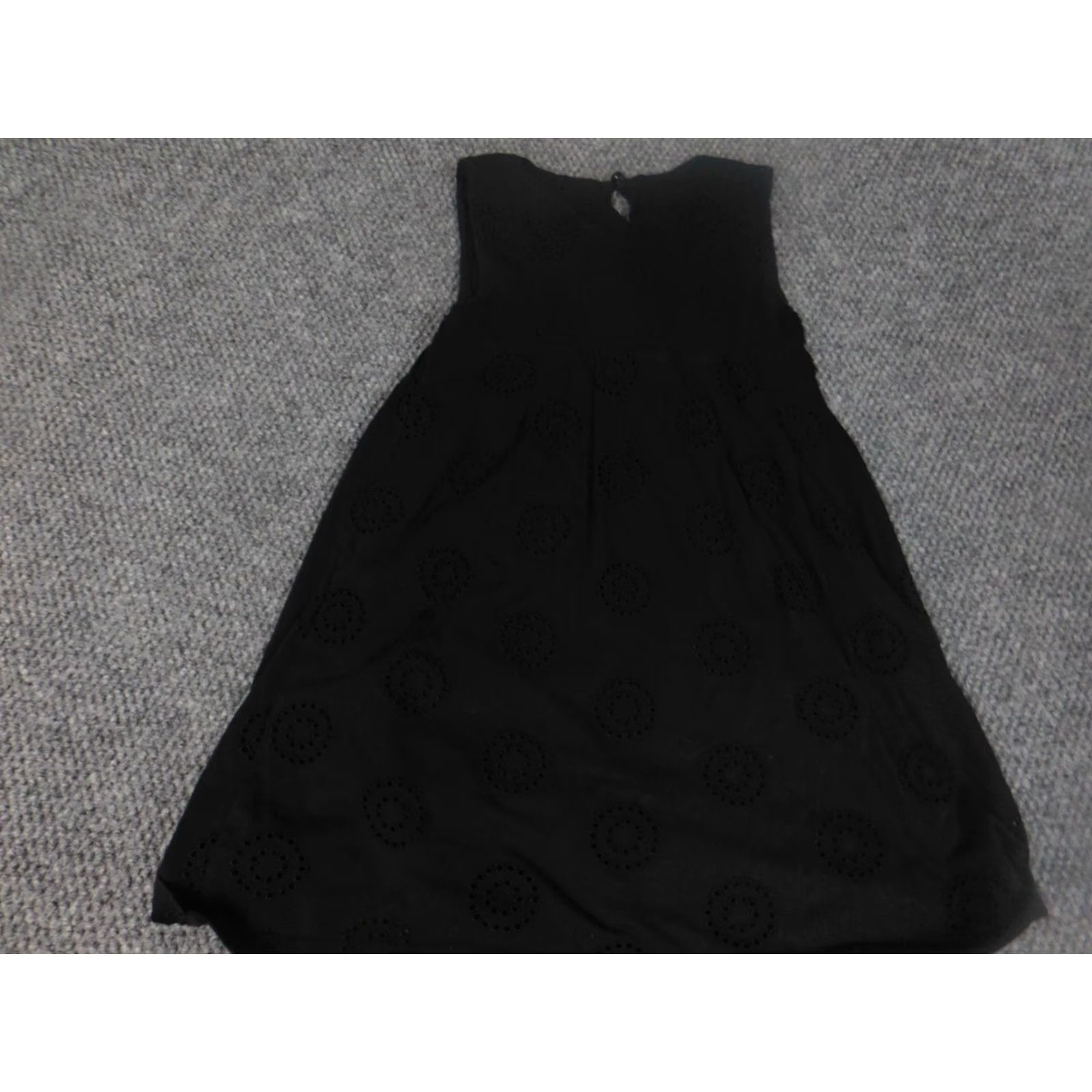 Vintage Ella Moss Blouse Womens Small Black Pullover Stretch Casual Sleeveless Collared Button Polyester Rayon Regular Knit/Narrow (S) Ladies Shirt Size S / US 4 / IT 40 - 6 Thumbnail