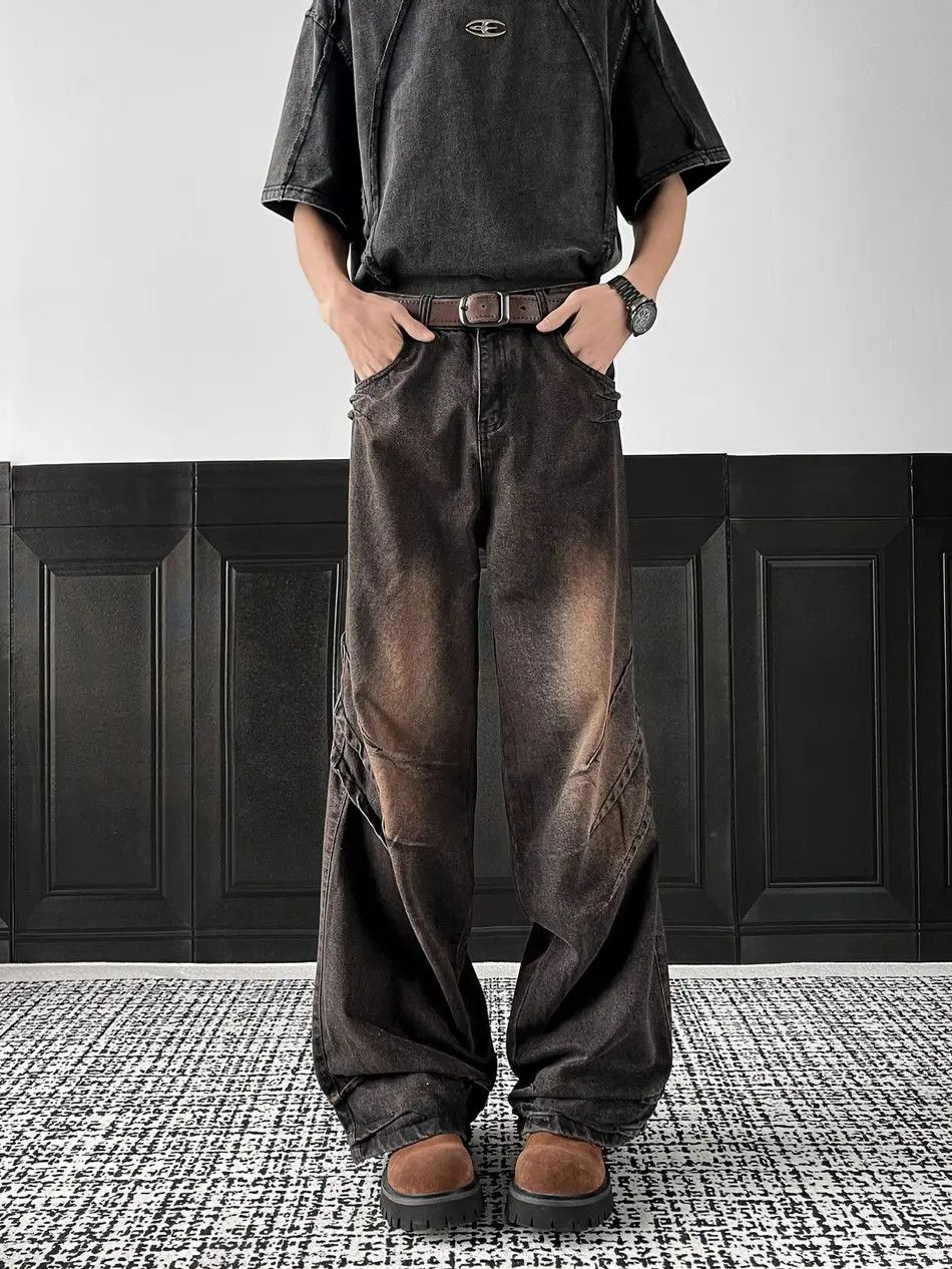 Japanese Brand × Jean Retro hip-hop loose wide leg jeans Size US 32 / EU 48 - 6 Thumbnail