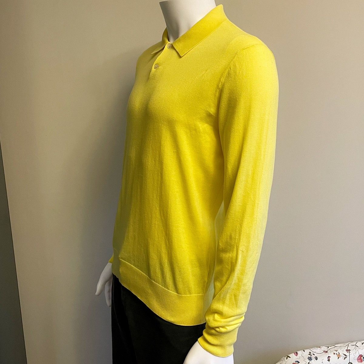 Ralph Lauren Purple Label Ralph Lauren Purple Label Yellow Polo Sweater Size US M / EU 48-50 / 2 - 2 Thumbnail