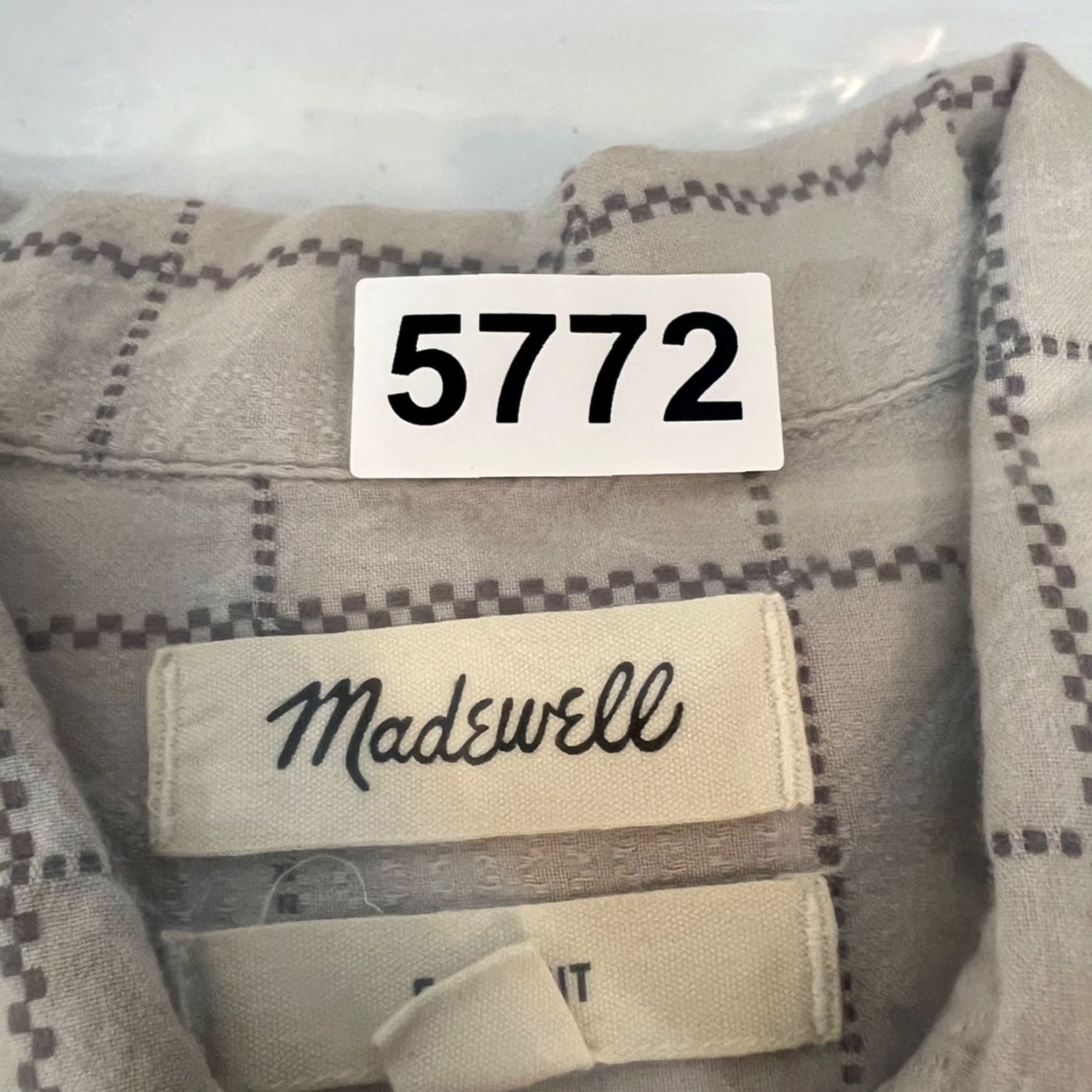 Madewell Madewell Mens Small Beige Checkered Short-Sleeve Button-Down Shirt Easy Fit Shirt Mens Small Beige Checkered Short-Sleeve Button-Down Shirt Size US S / EU 44-46 / 1 - 7 Thumbnail