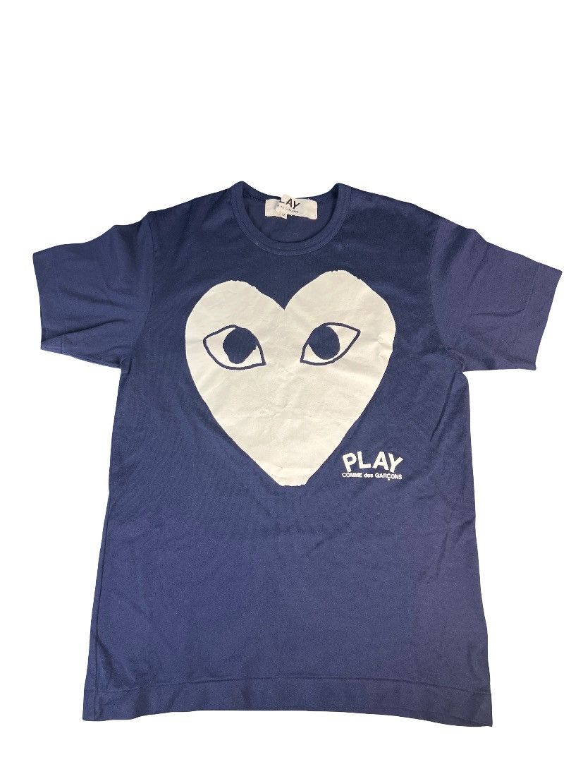 Comme des Garcons COMME des GARÇONS PLAY Big Heart Logo Tee Navy Blue Size M Size US M / EU 48-50 / 2 - 1 Thumbnail