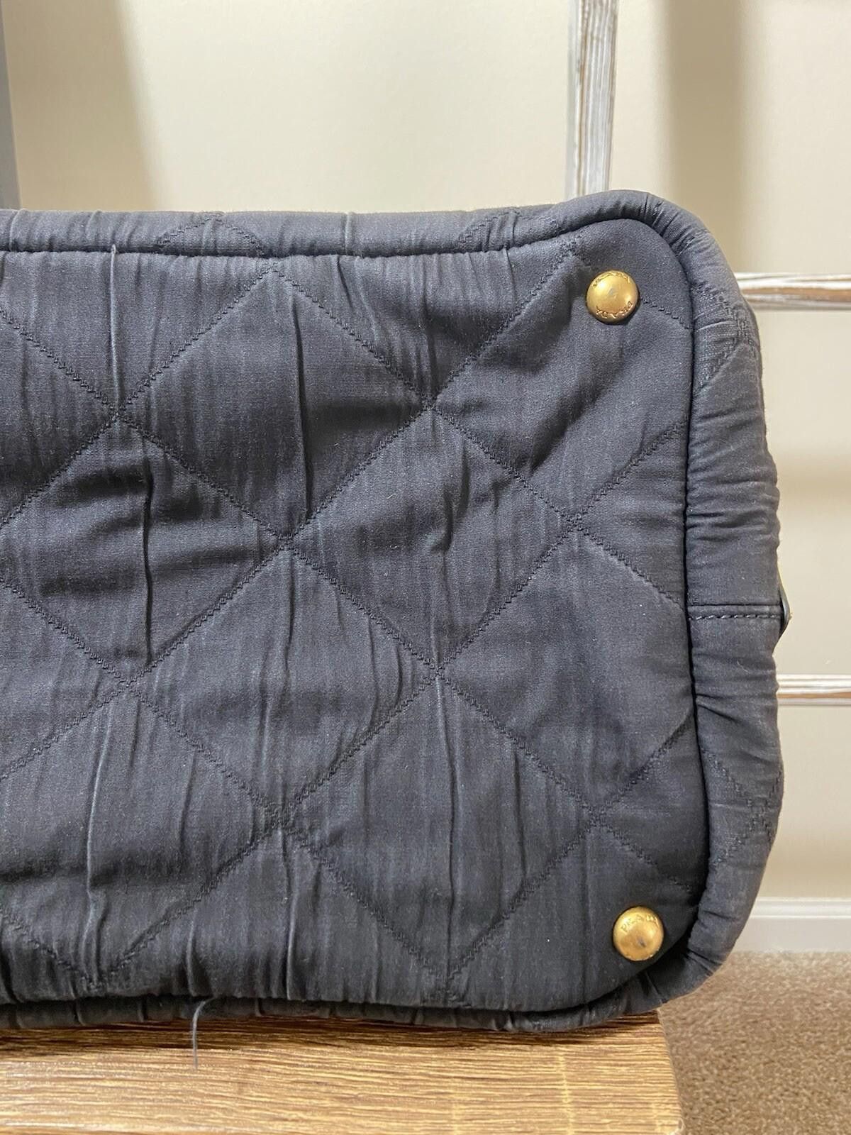 Prada Prada Canapa faded navy quilted 2way tote handbag with strap Size ONE SIZE - 6 Thumbnail