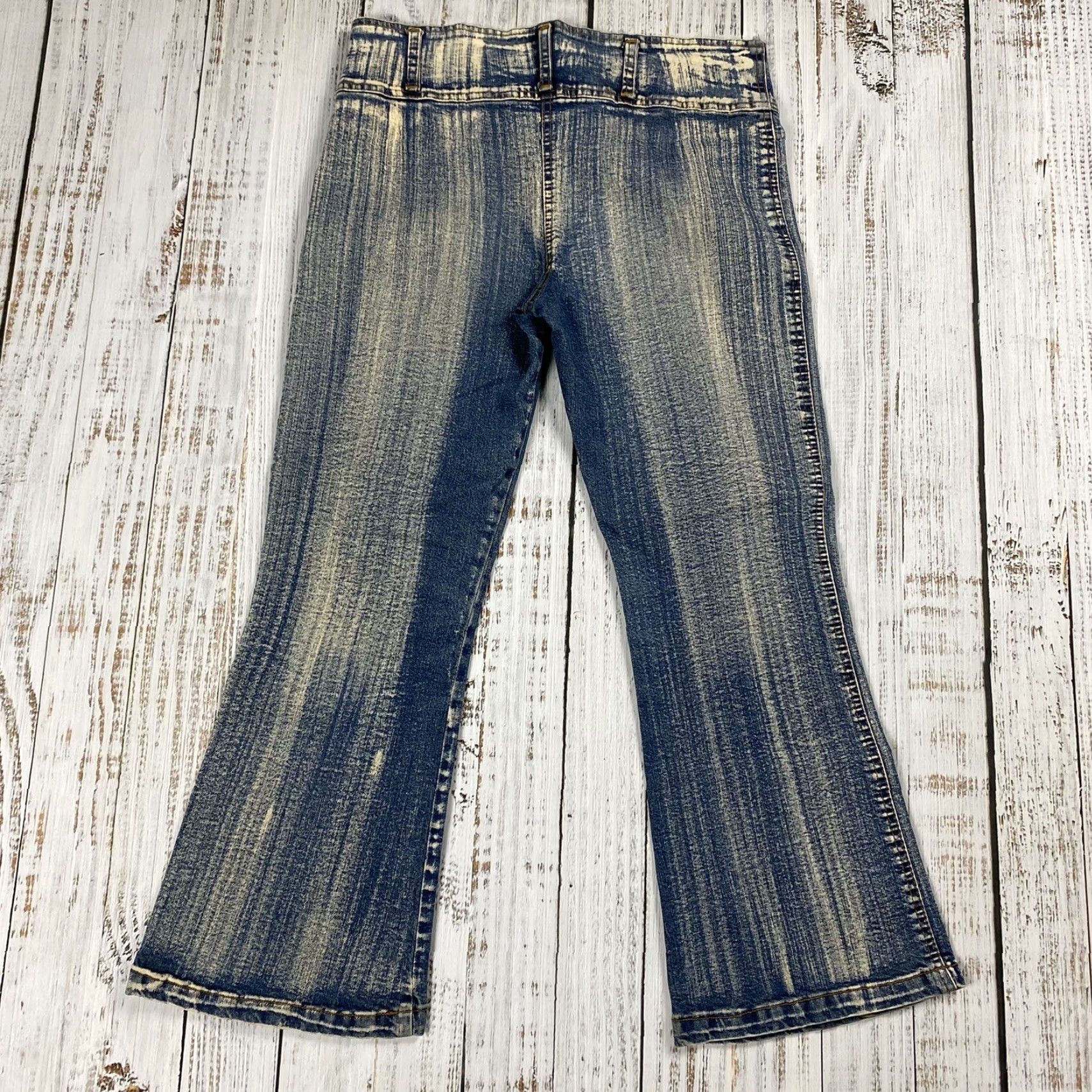 Vintage VINTAGE DAYTONA Jeans Flare Women Size 32 Blue 80s Distressed 34 Inseam Women's Vintage Jeans Daytone 80s Italy Style Flare Womens Jeans Size 24" / US 00 / IT 34 - 7 Thumbnail