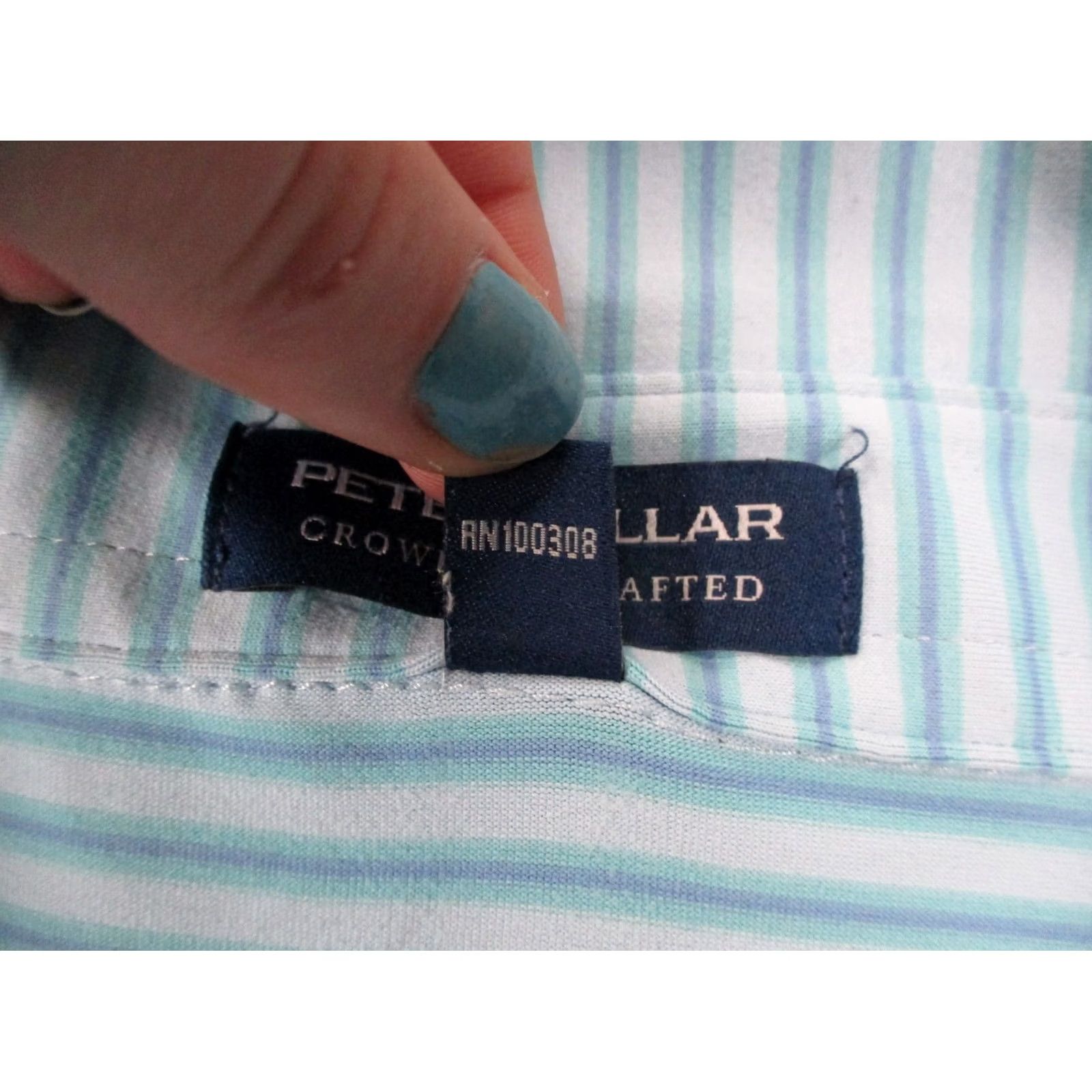 Peter Millar Peter Millar Shirt Mens 2XL Striped Active Polo Crown Crafted Grove Performance Size US XXL / EU 58 / 5 - 7 Thumbnail