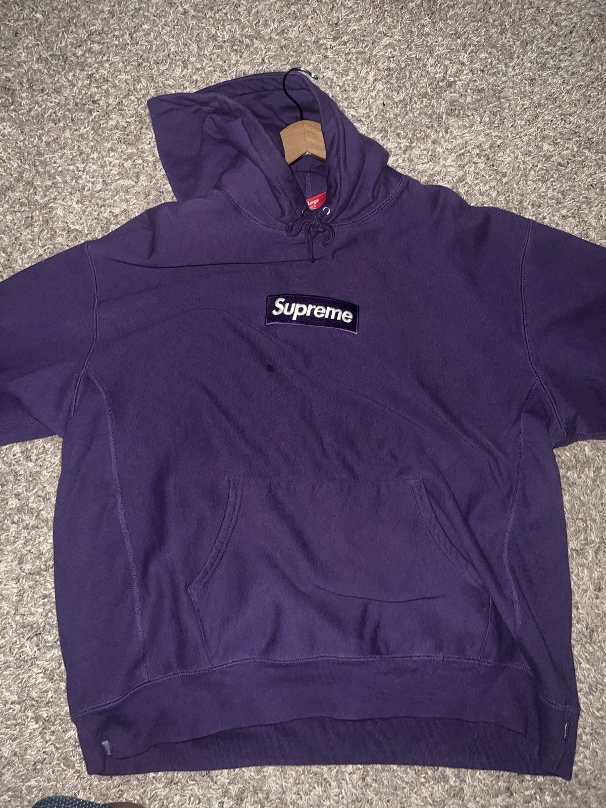 Supreme box logo hoodie (FW23) dark purple
