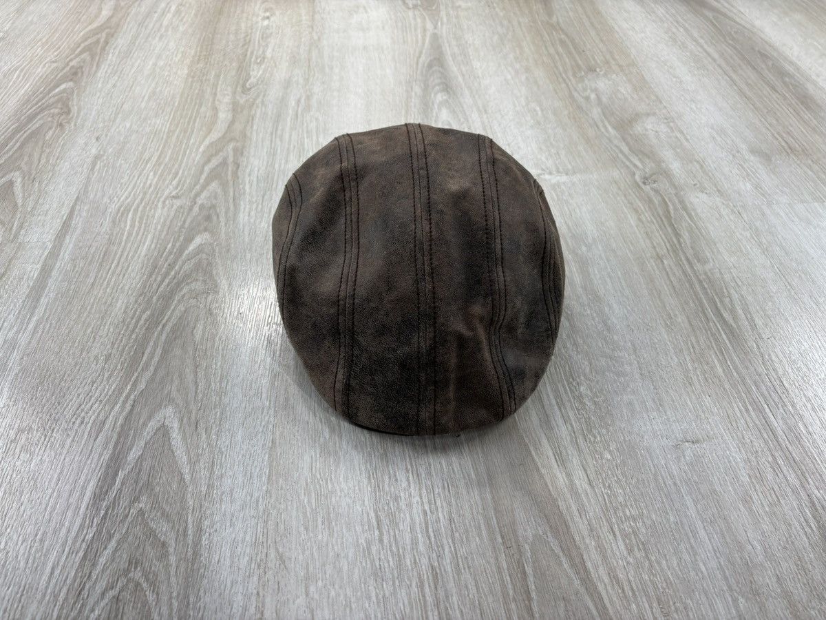 Designer × Stetson Mens leather cap flat hat Stetson Size M Color Brown Size ONE SIZE - 1 Thumbnail