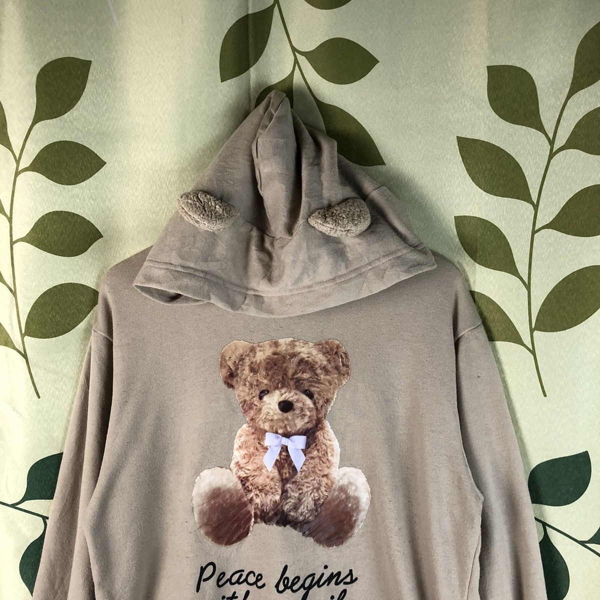 Japanese Brand × Vintage Teddy Bear Leah Matin Brown Hoodie with ears #7467 Size M / US 6-8 / IT 42-44 - 2 Thumbnail