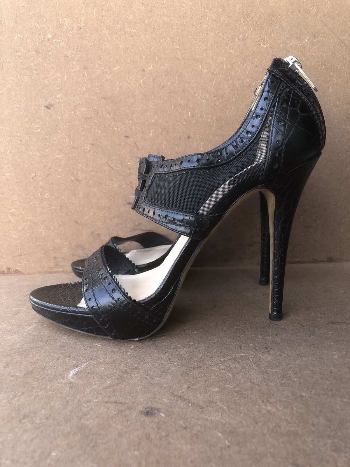 Christian Dior Monsieur Christian Dior Black Calfskin Leather Women’s Heels Size 40 Size US 10 / IT 40 - 4 Thumbnail