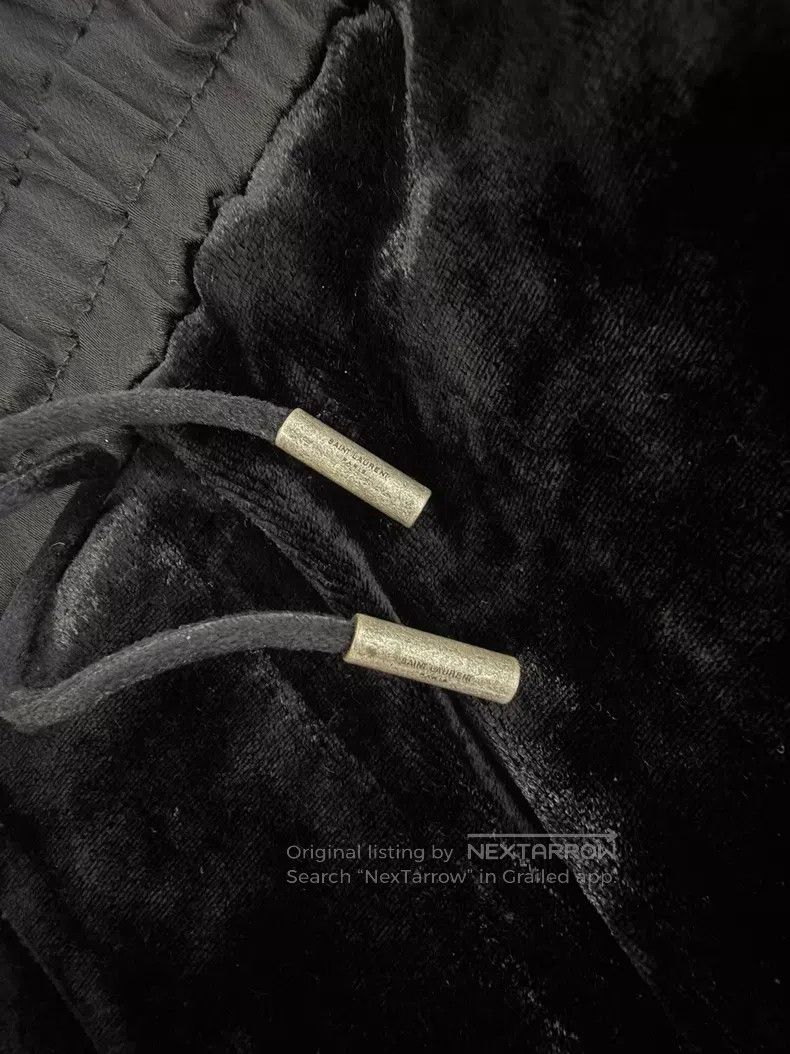 Saint Laurent Paris Saint Laurent Paris size M Black Velvet Wide Leg Trousers Size US 27 - 3 Thumbnail