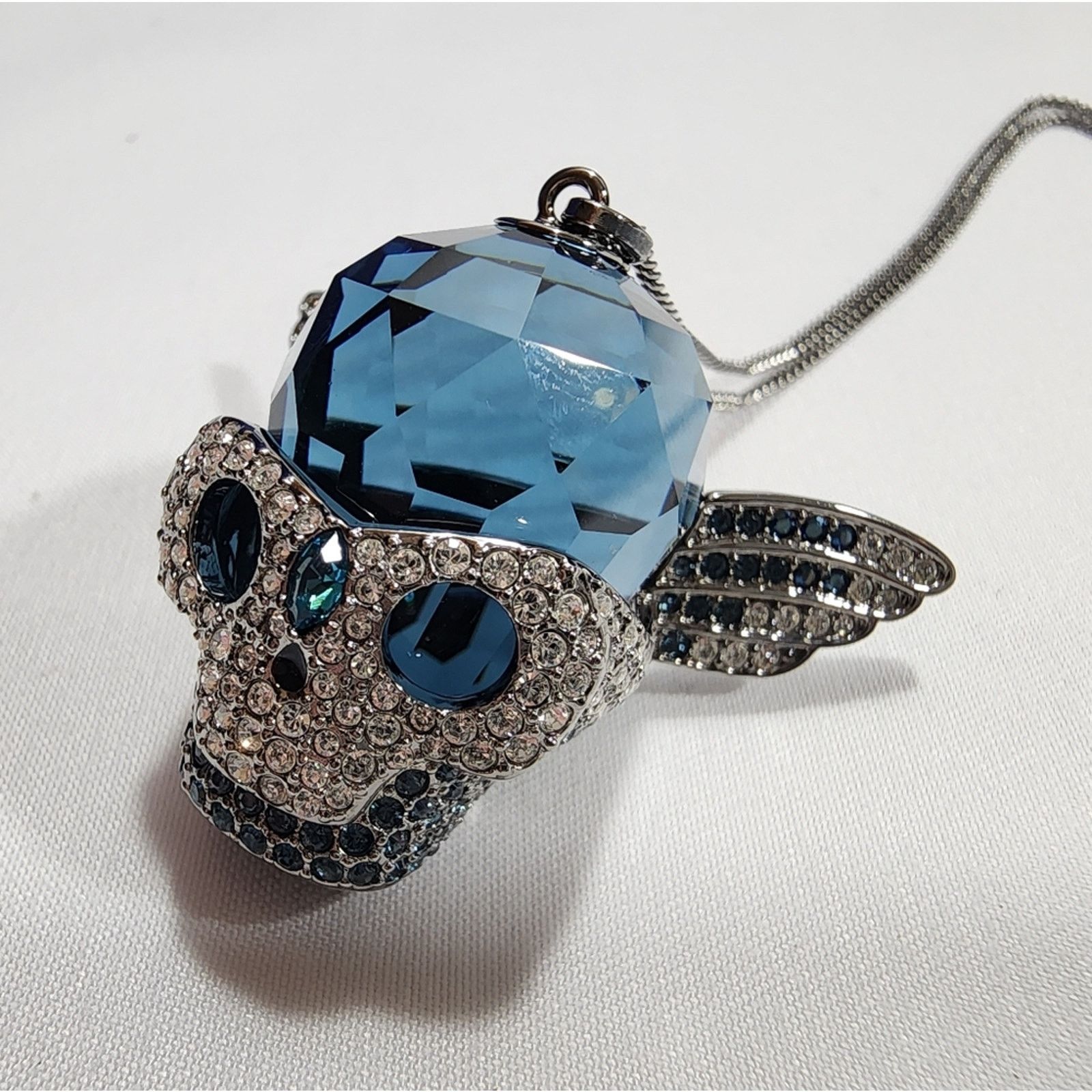 Swarovski Swarovski Silver Skull Pendant Necklace Size ONE SIZE - 11 Thumbnail