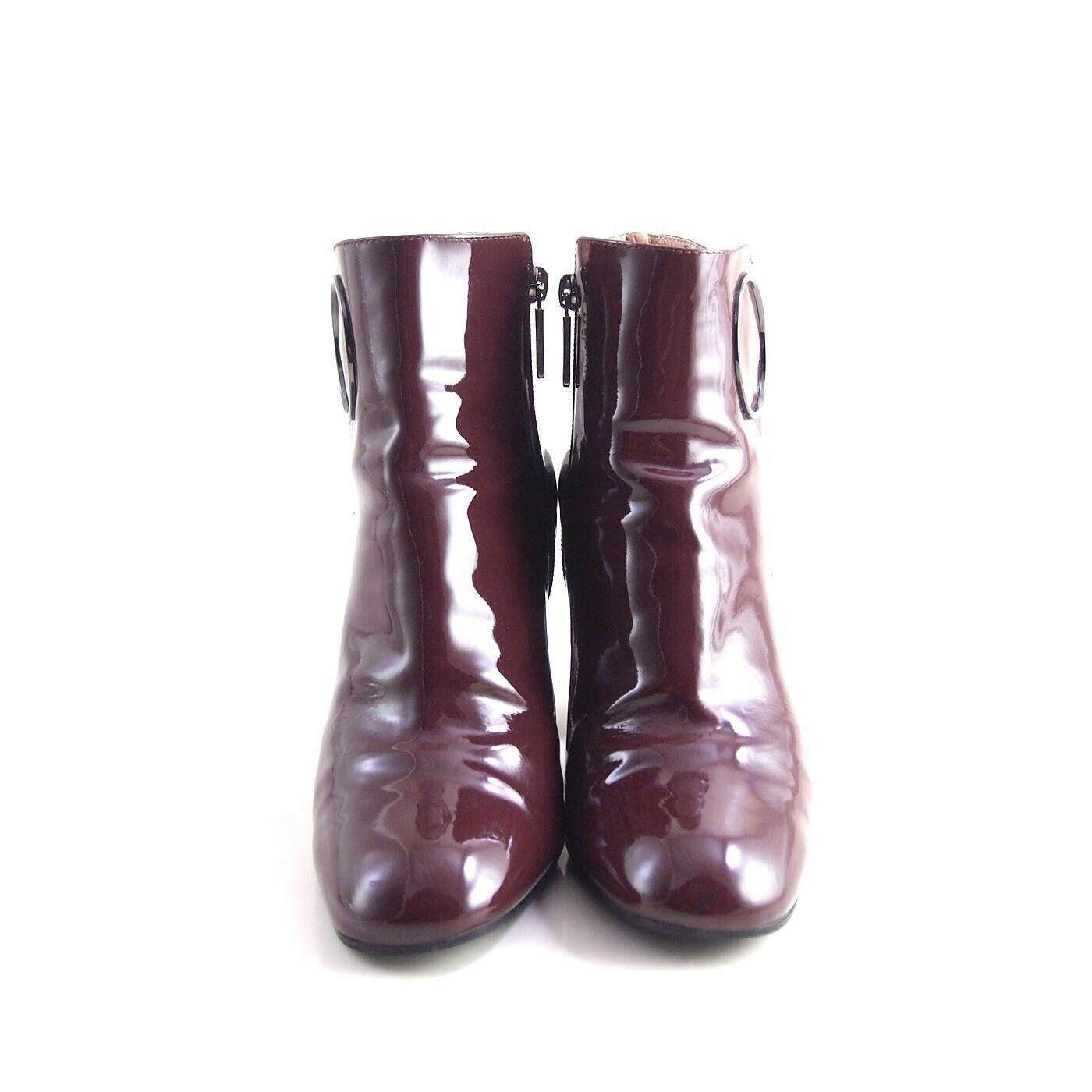 Pollini Pollini Boots Mid Heel Burgundy Patent Leather US 9 EU 39 Size US 9 / IT 39 - 3 Thumbnail