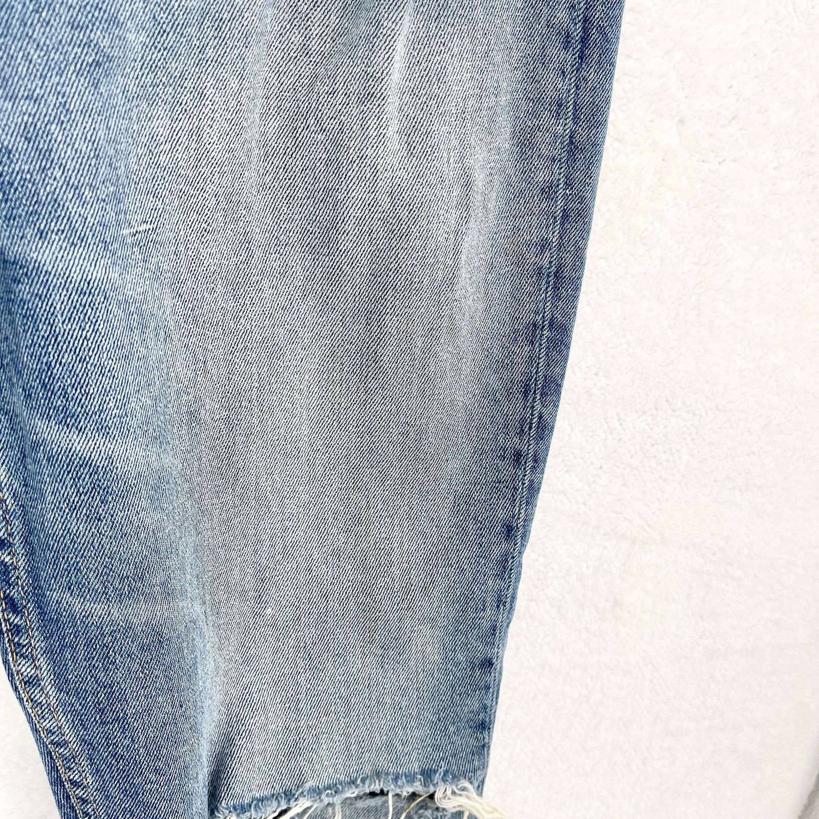 GRLFRND Grlfrnd Karolina Mid Rise Straight Leg Slashed Jeans Size 26 Size 26" / US 2 / IT 38 - 4 Thumbnail