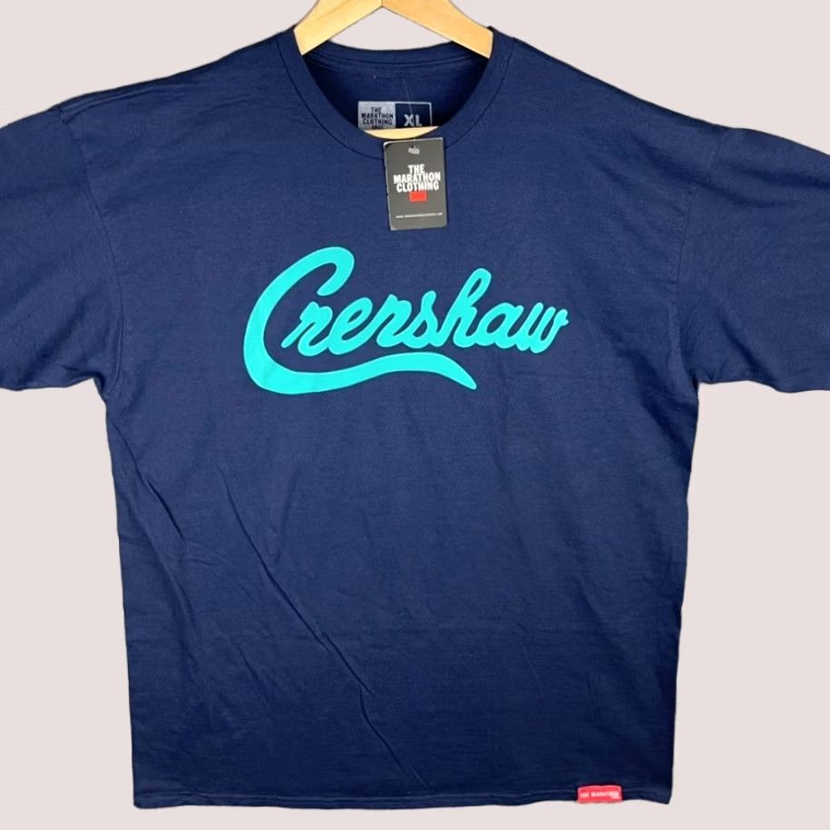 Vintage The Marathon Clothing Shirt Mens XL Blue Crenshaw Nipsey Hussle Short Sleeve Shirt Size US XL / EU 56 / 4 - 1 Thumbnail