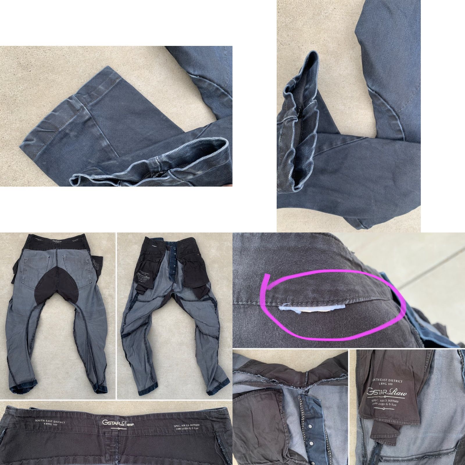 G-Star G Star Raw Jeans South East District KBWG 100 Button Fly Measues 38 X 28 Size US 38 / EU 54 - 9 Thumbnail