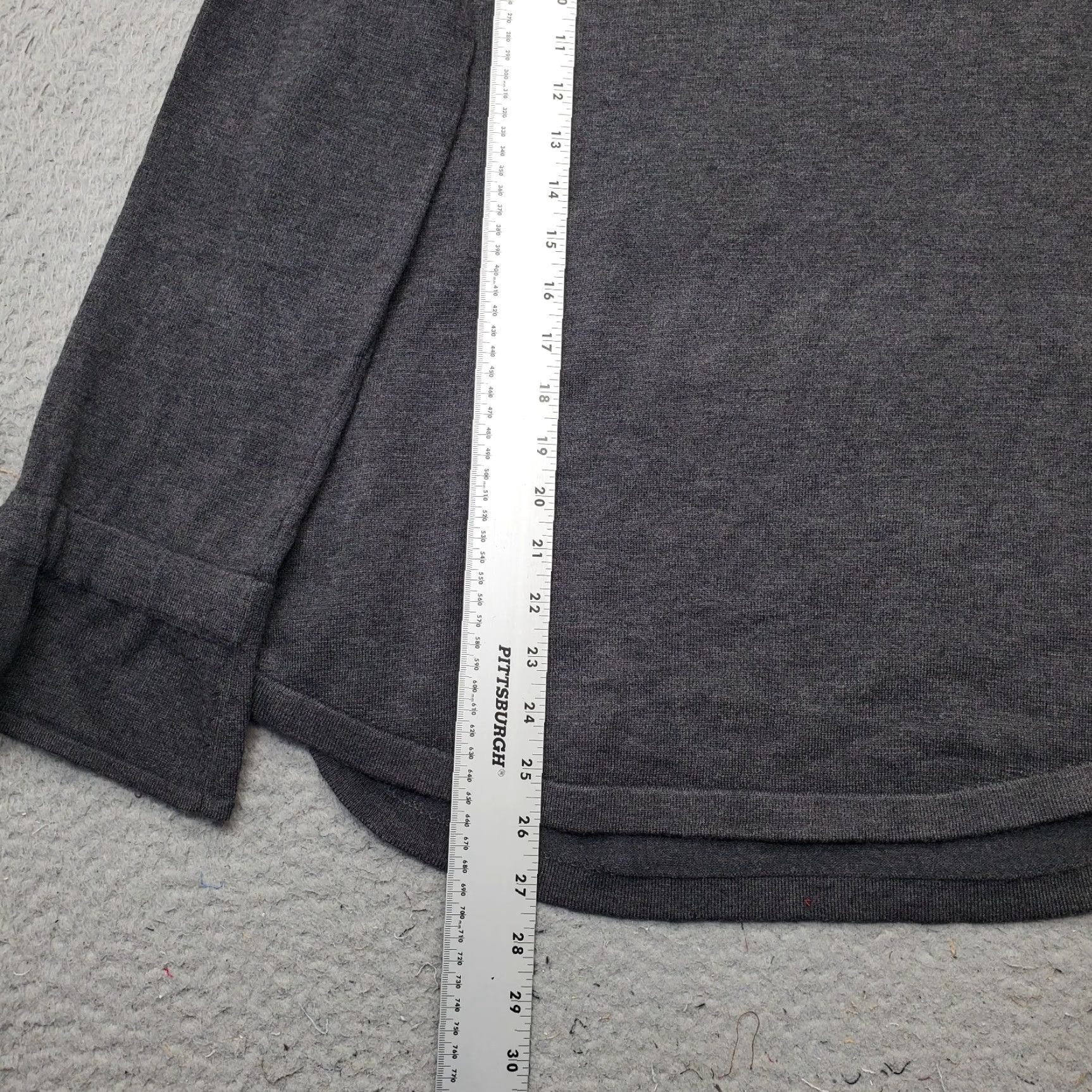 Vintage Max Studio Sweater Womens Size M Gray Knit Curved Hem Tie Bell Sleeve Pullover Size M / US 6-8 / IT 42-44 - 4 Thumbnail