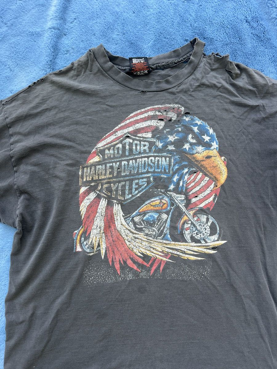 Harley Davidson Vintage 80s Harley Davidson Beefy Tee, Single Stitch Size US XXL / EU 58 / 5 - 3 Thumbnail