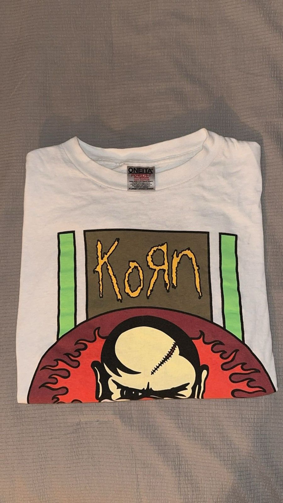 image of Vintage Korn 1996 Clown Shirt in White, Men's (Size XL)