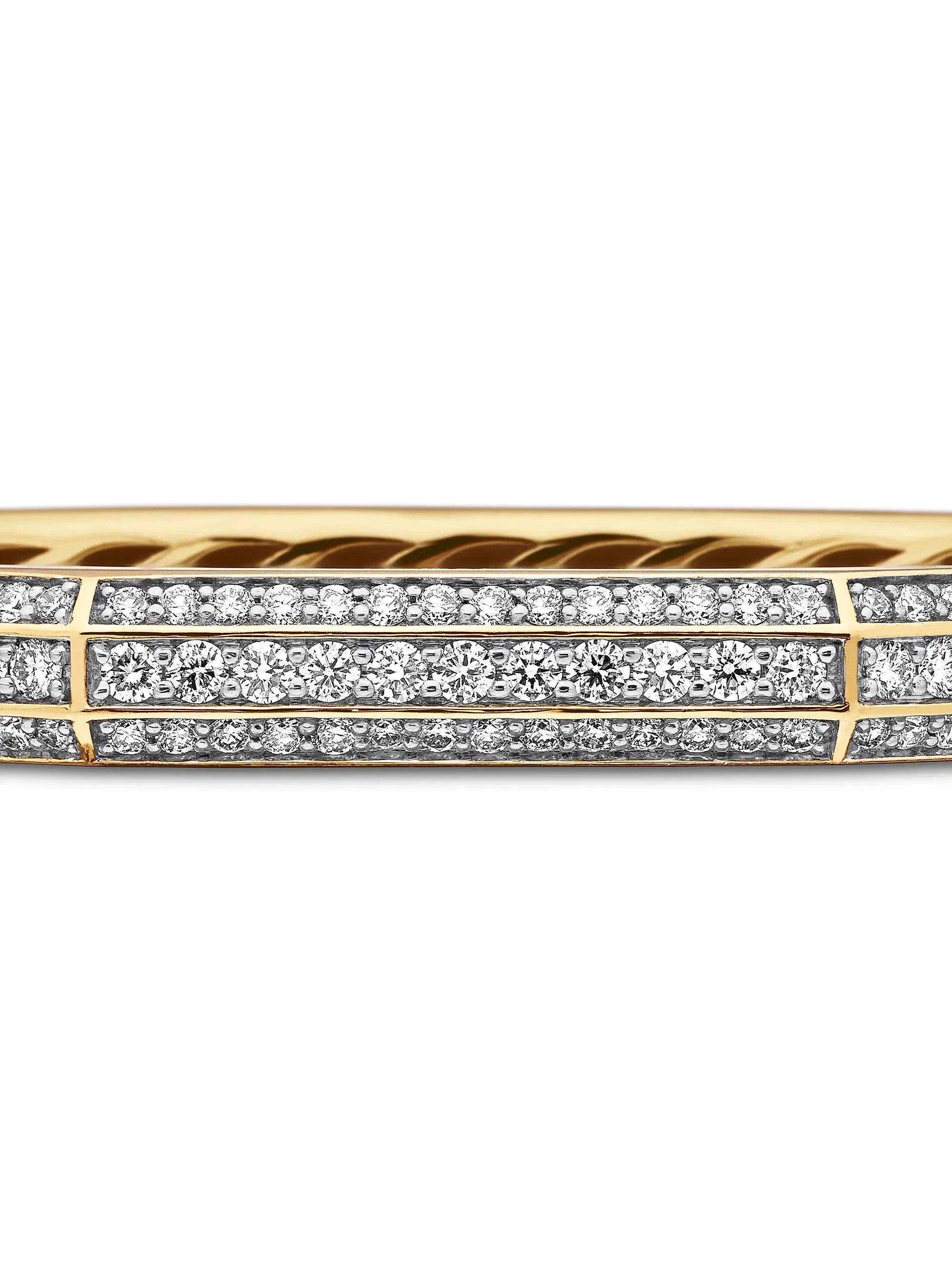 David Yurman oc11z0625 Size: M / Carlyle 18K Gold & Diamonds Bracelet Size ONE SIZE - 6 Thumbnail